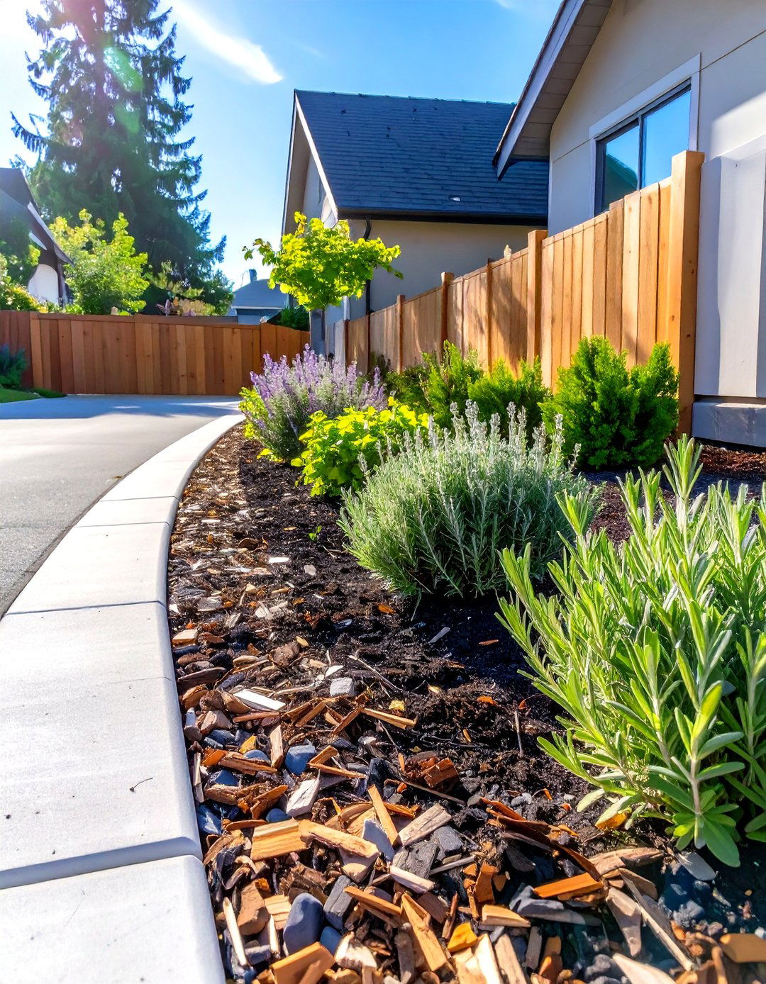 Side Driveway Herb Garden - 30 side driveway landscaping ideas