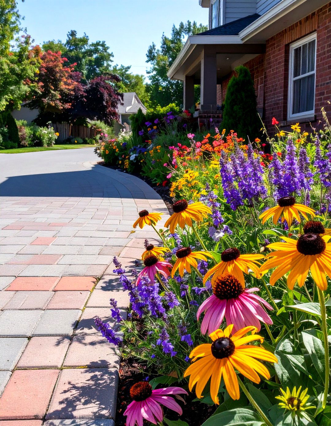 Side Driveway Perennial Flower Border - 30 side driveway landscaping ideas