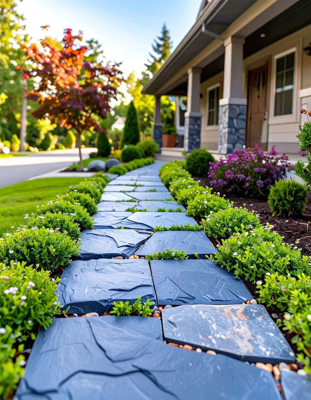 Side Driveway Stepping Stone Path - 30 side driveway landscaping ideas