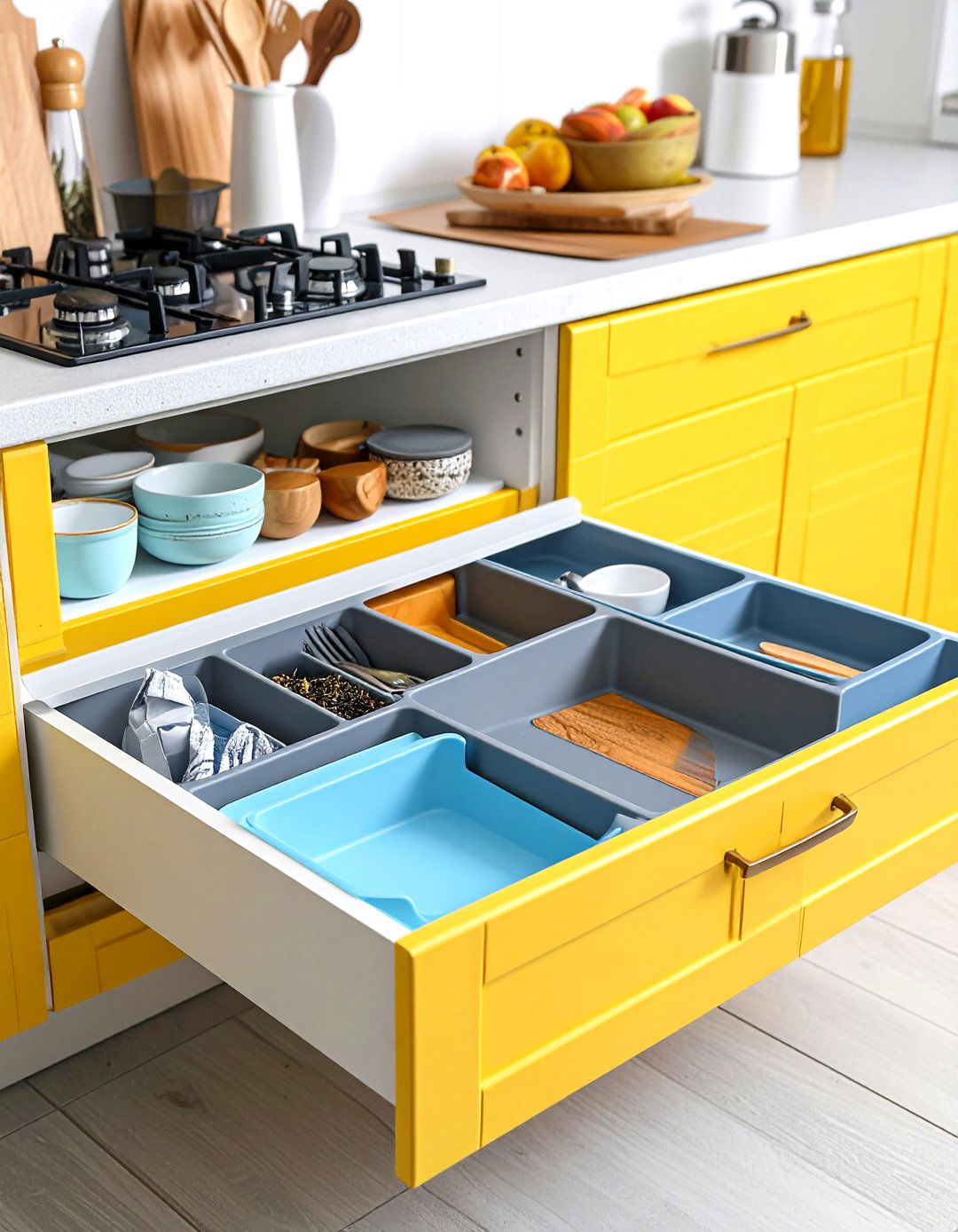 Silicone Non Slip Drawer Mats - 30 kitchen drawer organizer ideas