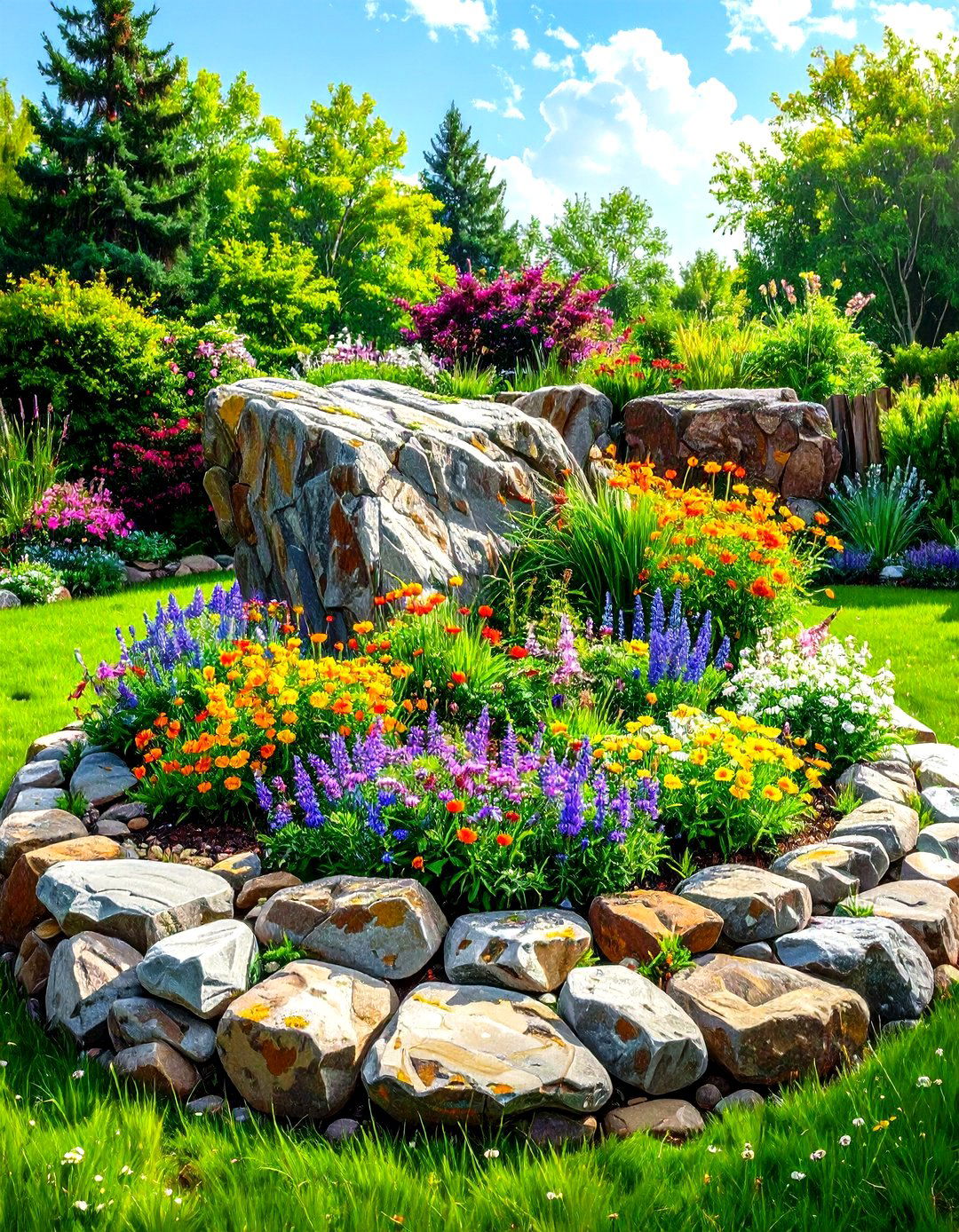 Simple Circle Rock Garden - 30 simple rock garden ideas