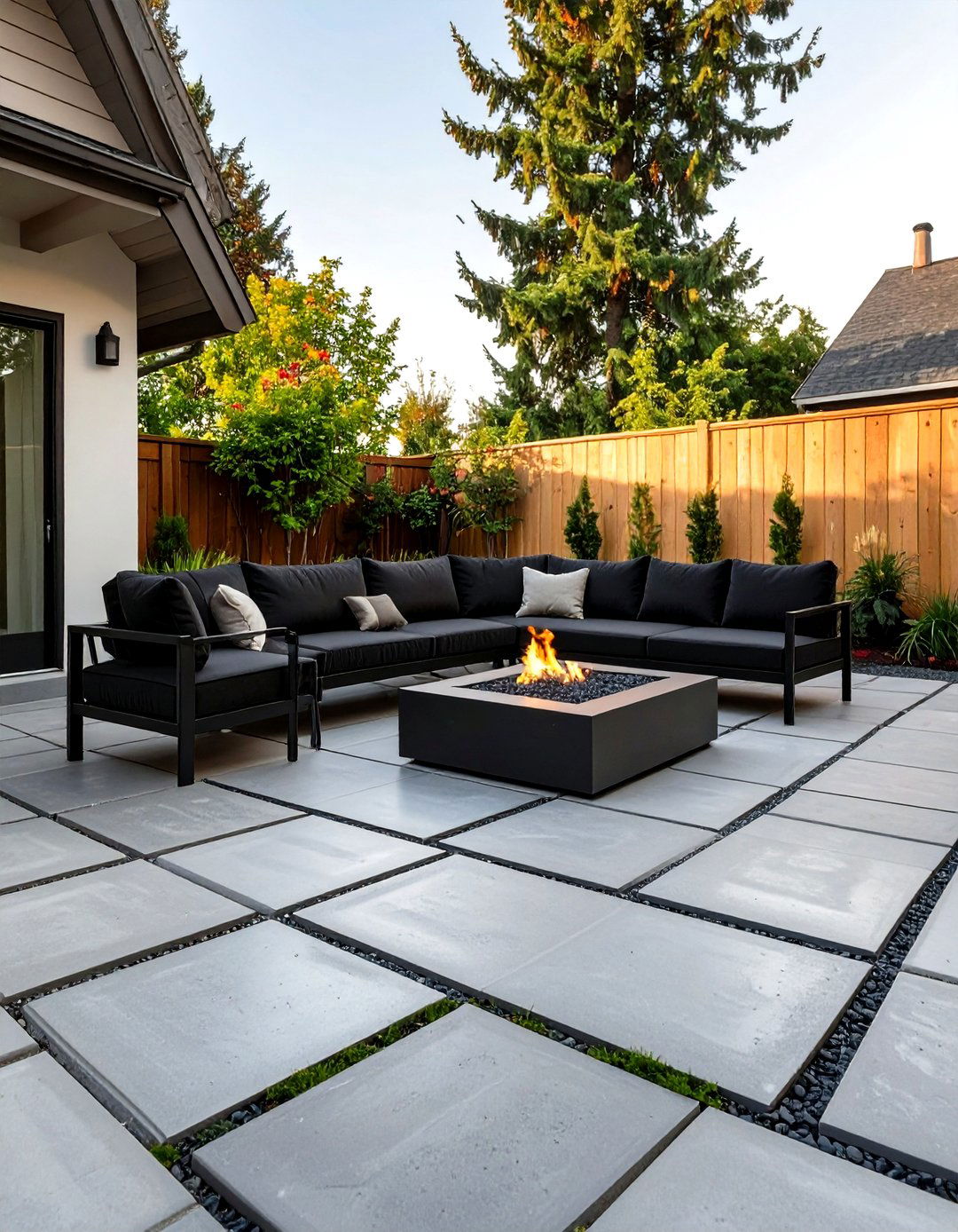 Simple DIY Concrete Paver Patio - 30 stone patio ideas on a budget