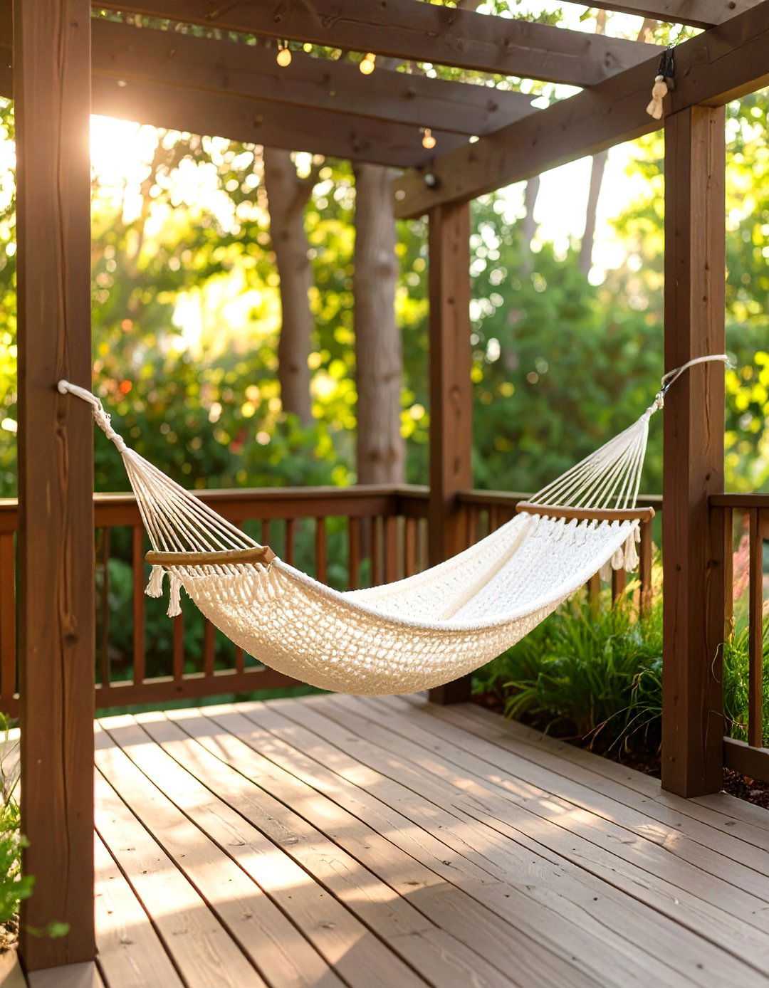 Simple Deck with a Hammock Nook - 30 simple deck ideas