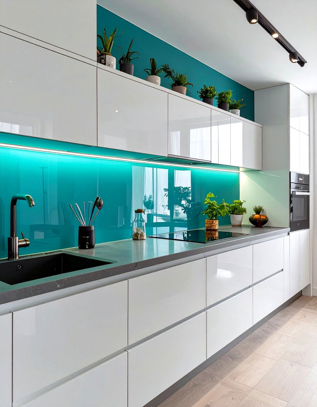 Simple Glass Sheet Backsplash - 30 cheap backsplash ideas
