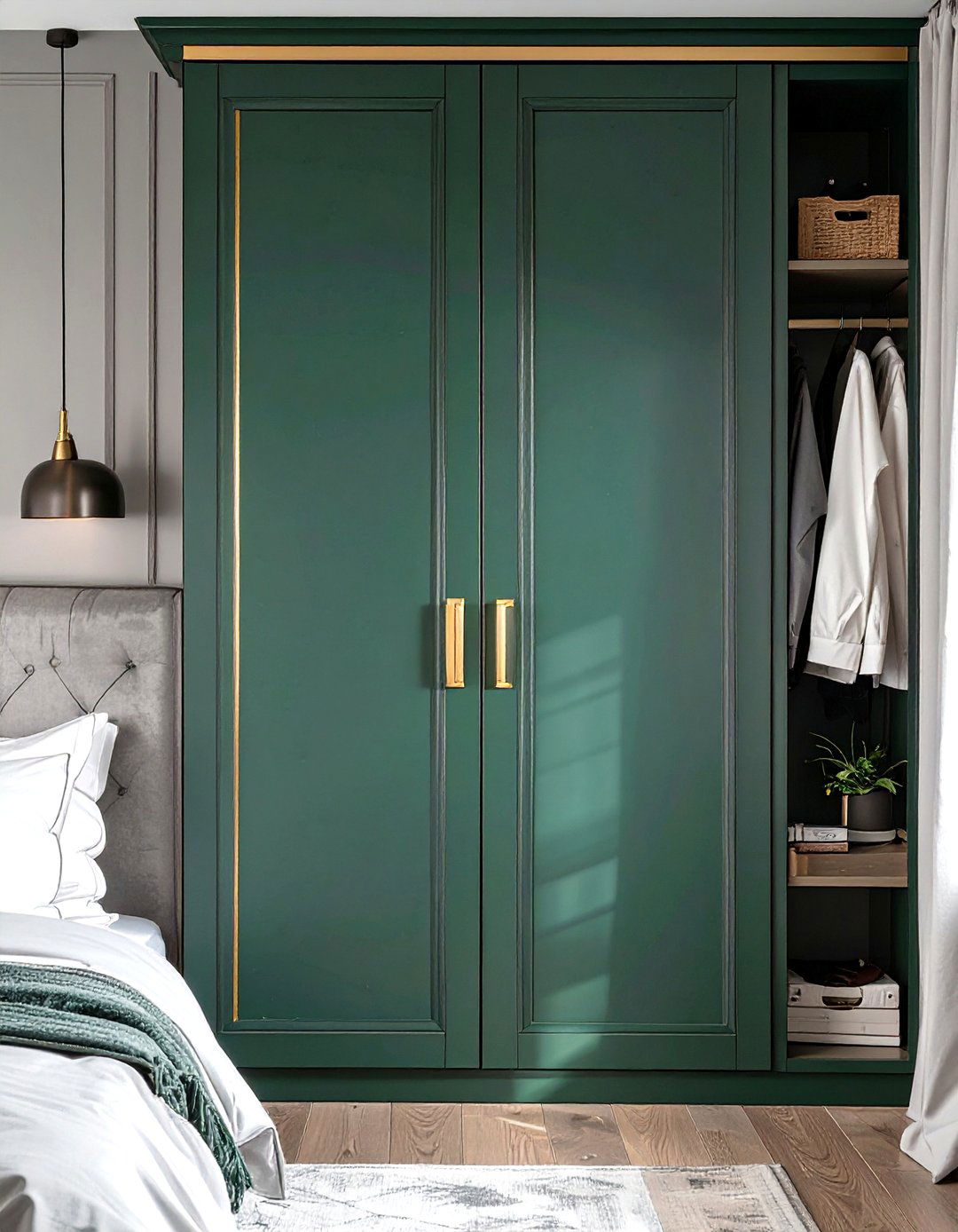 Simple Gold Trim Accents - 30 diy closet door ideas