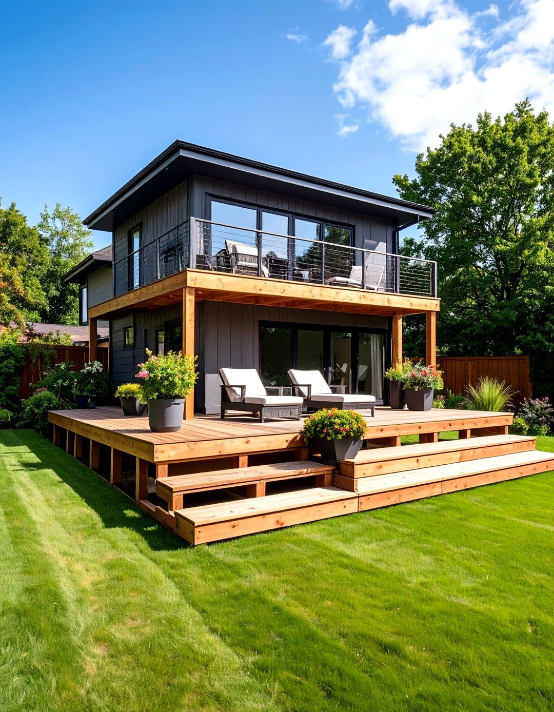 Simple Ground Level Pallet Deck - 30 pallet deck ideas