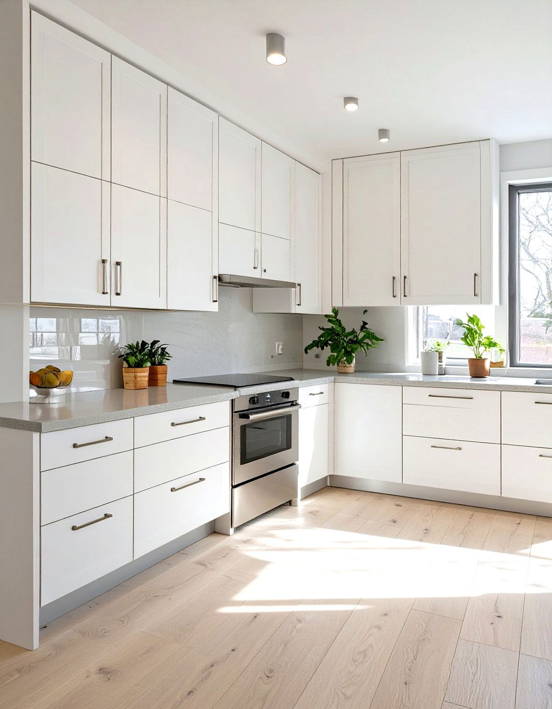 Simple Kitchen with Flat Panel Cabinets - 30 simple kitchen design ideas