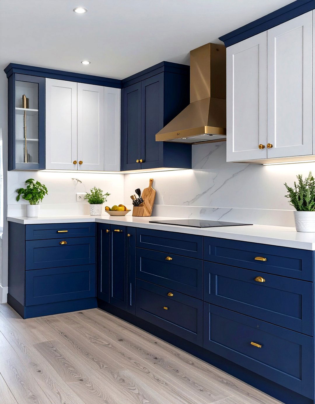 Simple Kitchen with Two Tone Cabinets - 30 simple kitchen design ideas