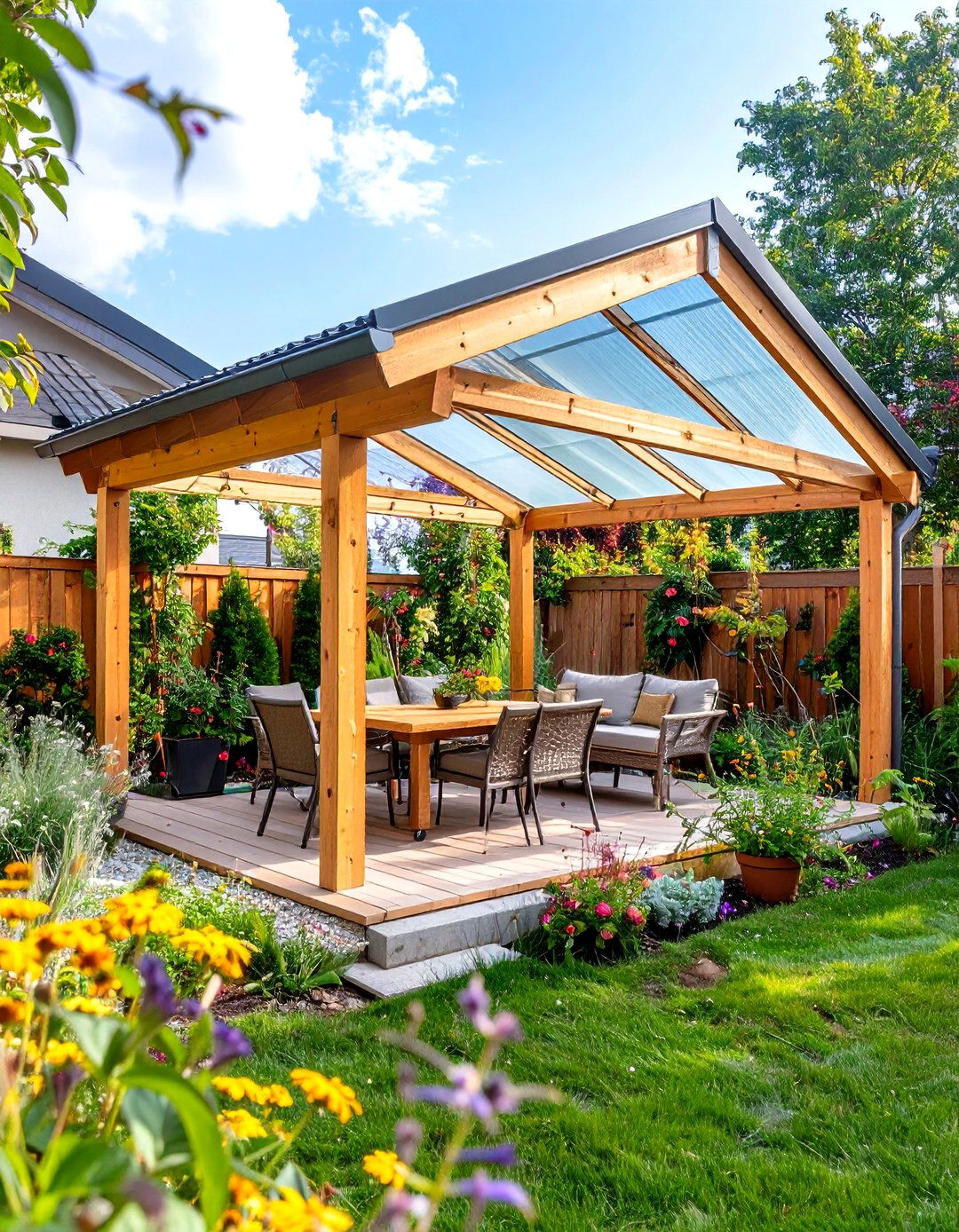 Simple Lean To Patio Structure - 30 patio shade ideas on a budget