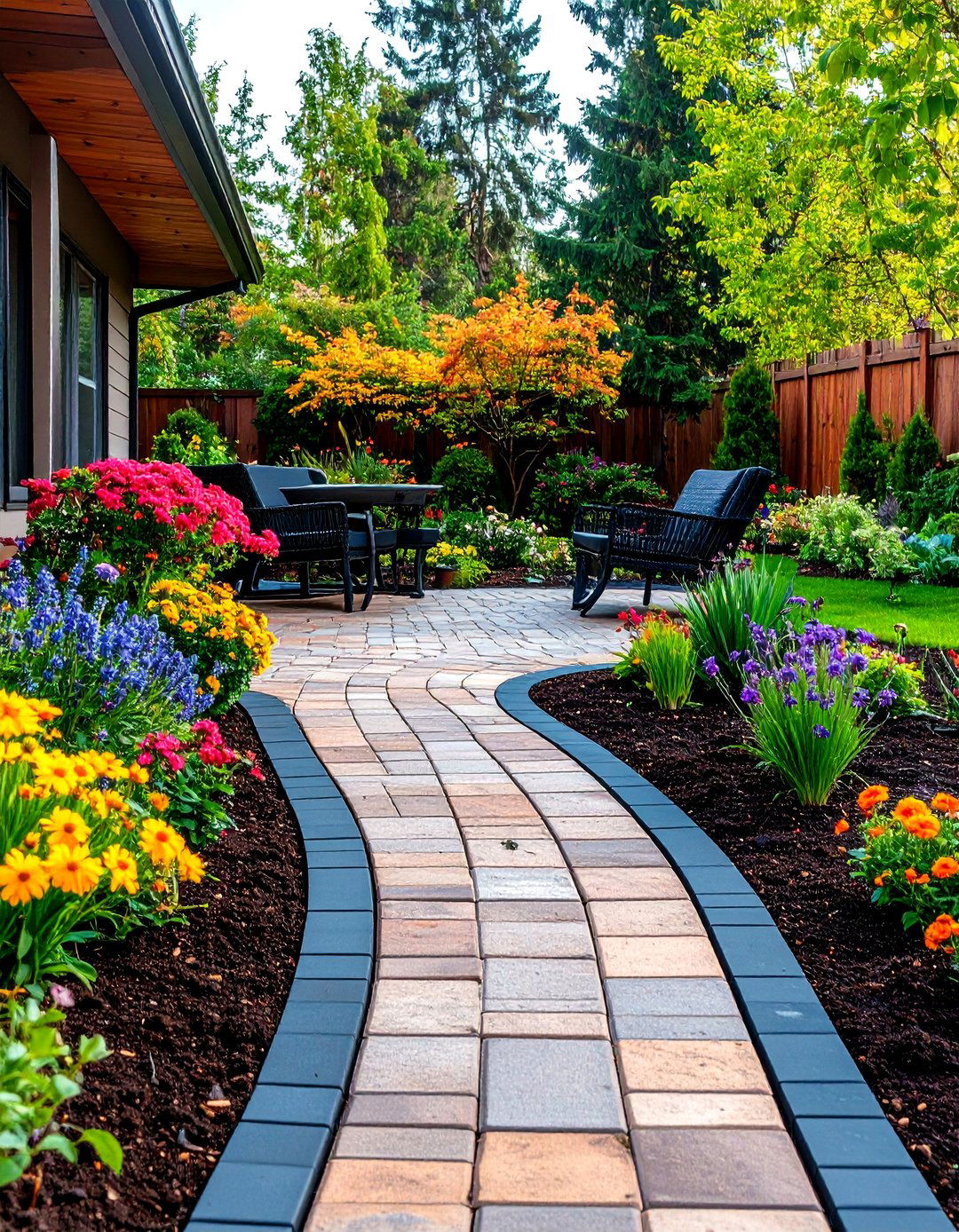 Simple Paver Patio Edging - 30 paver patio ideas on a budget