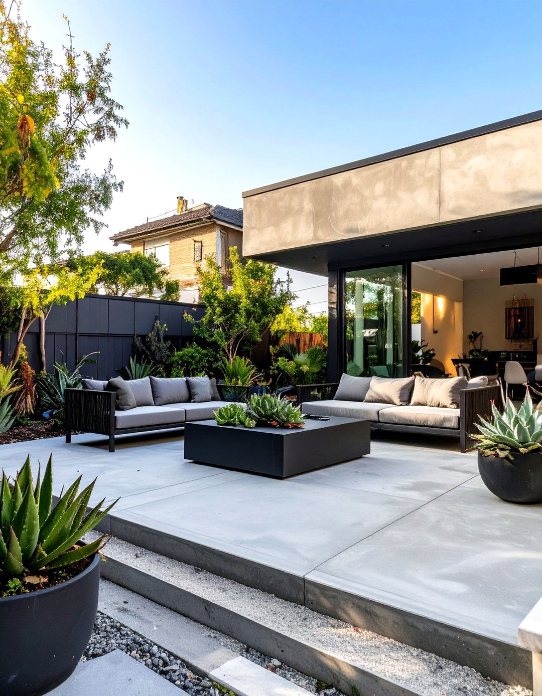 Simple Poured Concrete Slab Patio - 30 simple concrete patio ideas