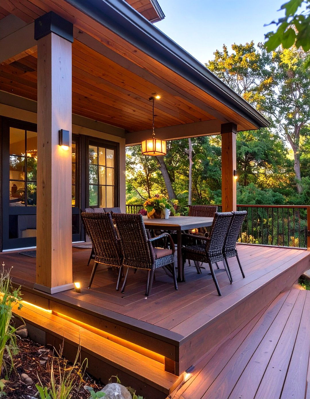Simple Raised Pine Deck - 30 cheap deck ideas