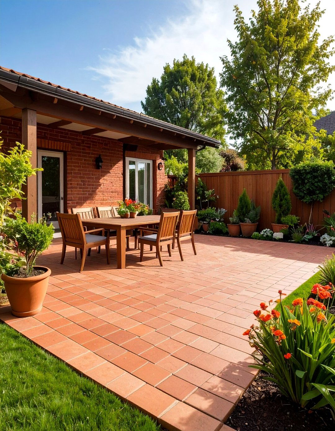 Simple Rectangular Paver Patio - 30 paver patio ideas on a budget