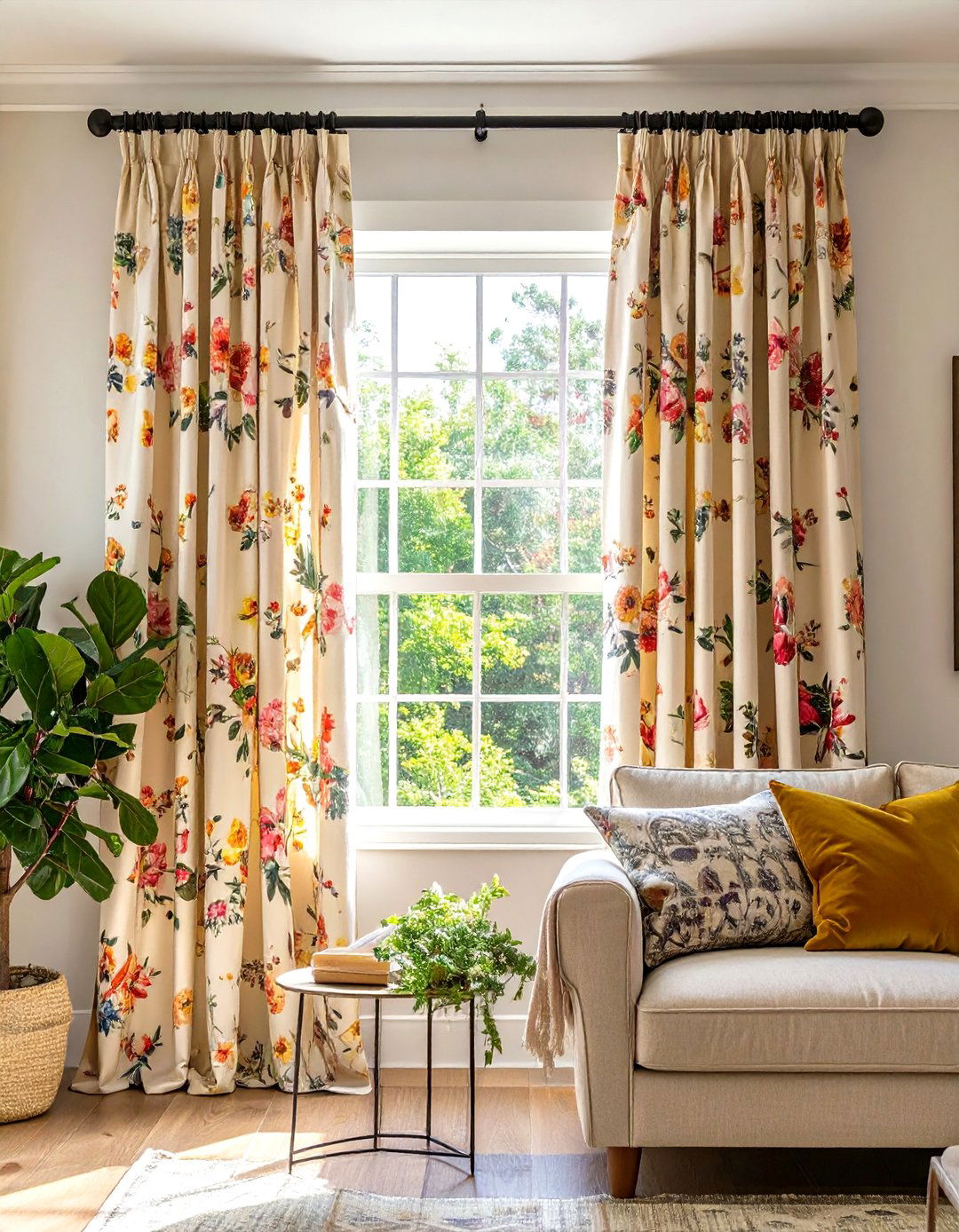 Simple Rod Pocket Curtains - 30 window treatment ideas for living room