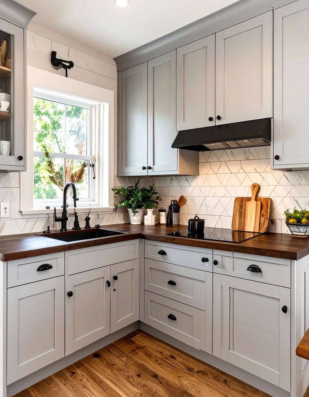 Simple Shaker Style Cabinets - 30 small rustic kitchen ideas