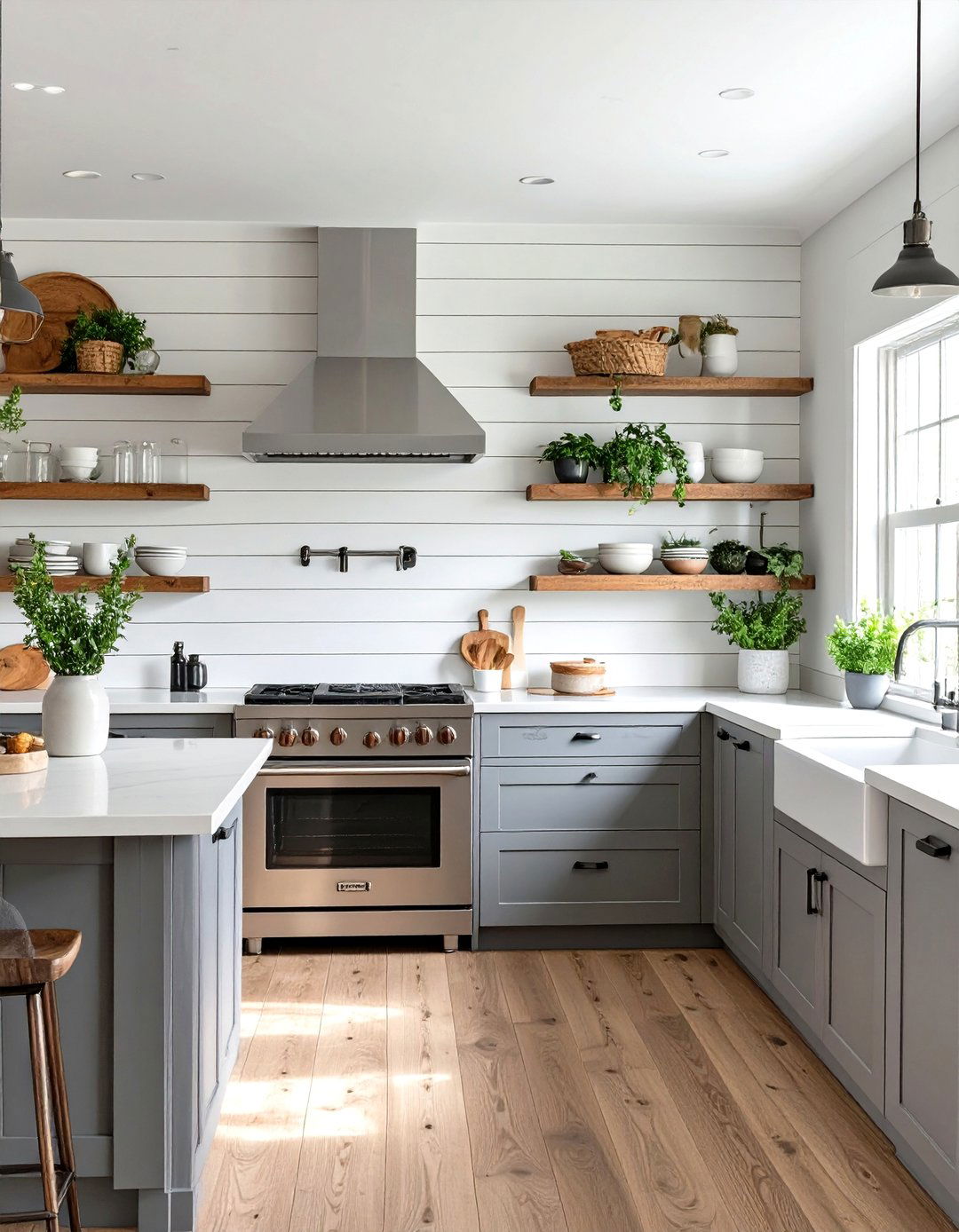 Simple Shiplap Backsplash - 30 cheap backsplash ideas