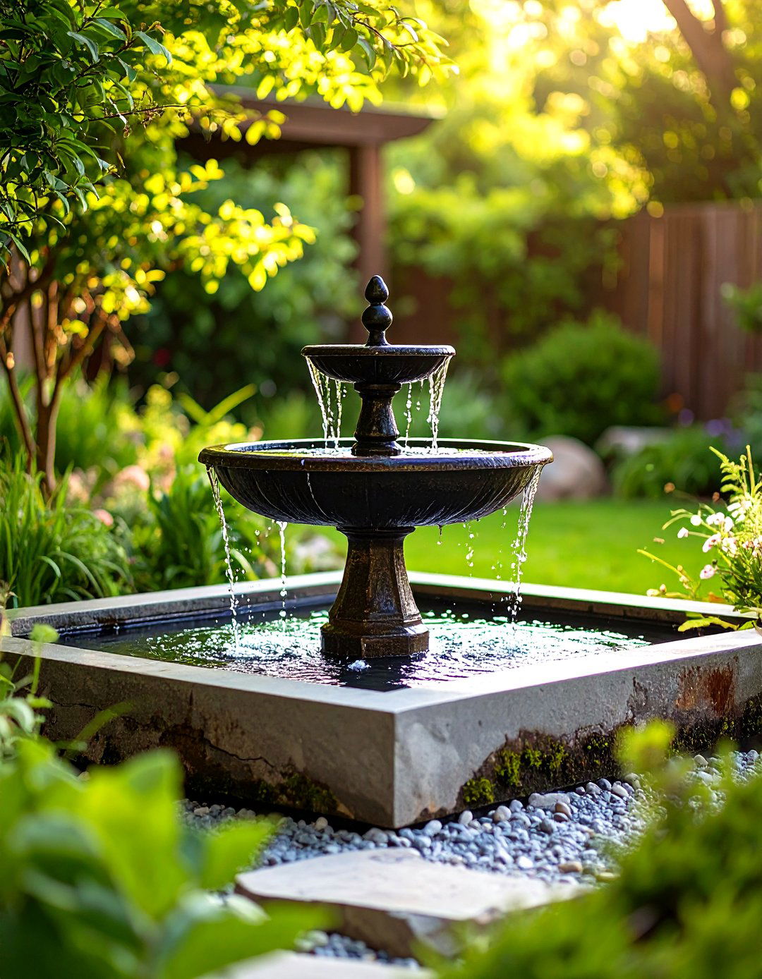 Simple Spout and Basin Garden Fountain - 30 garden fountain ideas