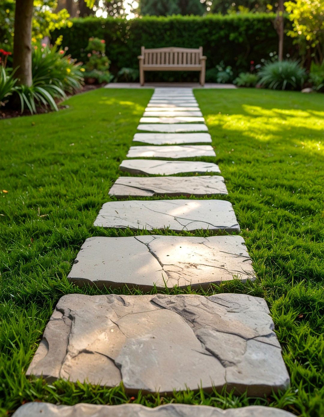 Simple Stepping Stone Path - 30 backyard walkway ideas