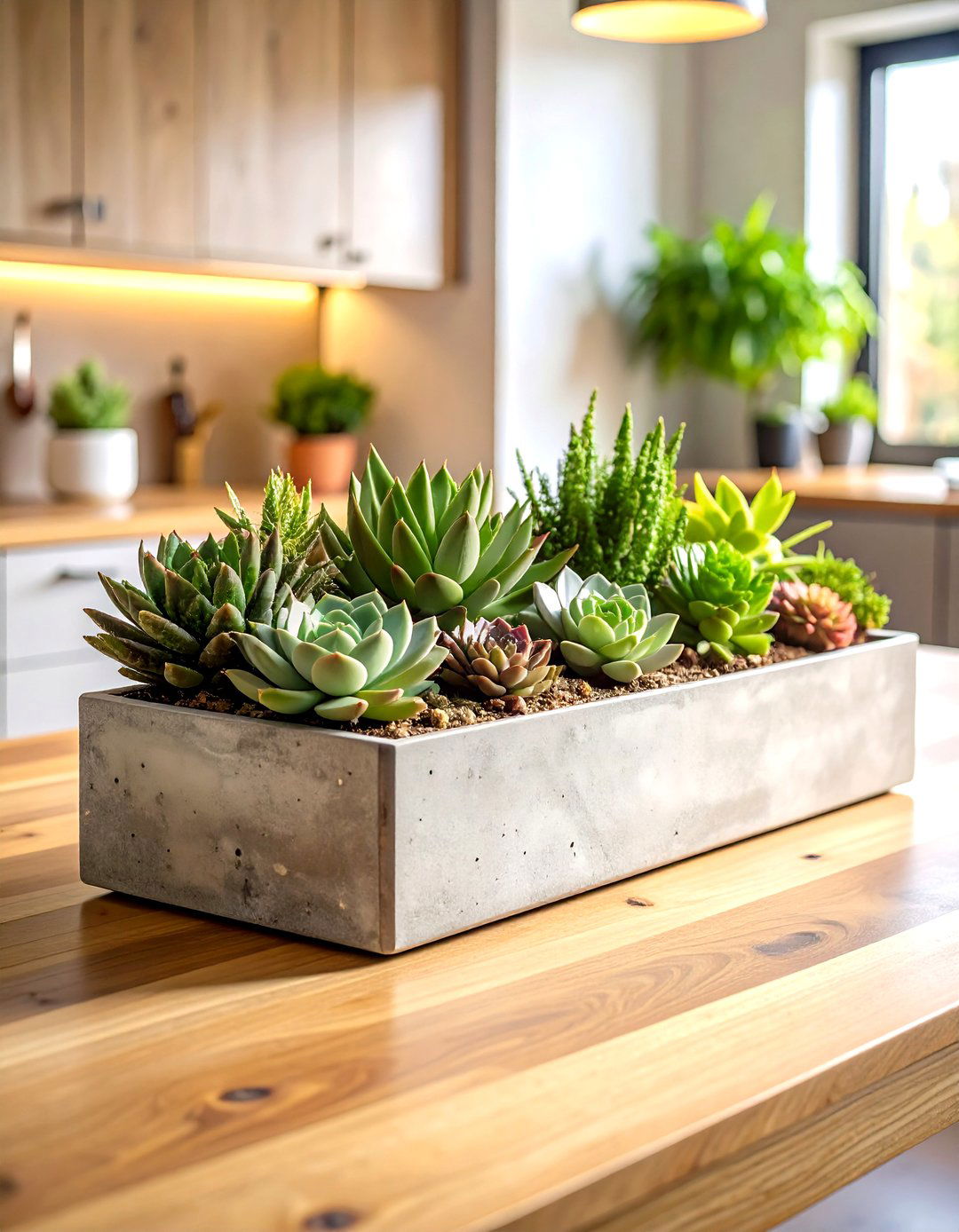 Simple Succulent Garden Kitchen Table - 30 kitchen table decor ideas