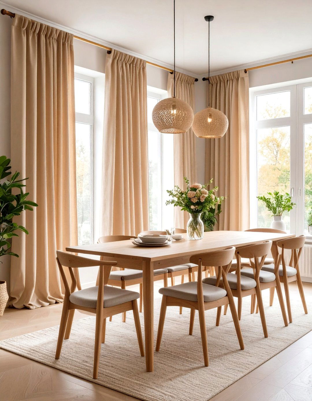 Simple Tab Top Dining Room Curtains - 30 dining room curtains ideas