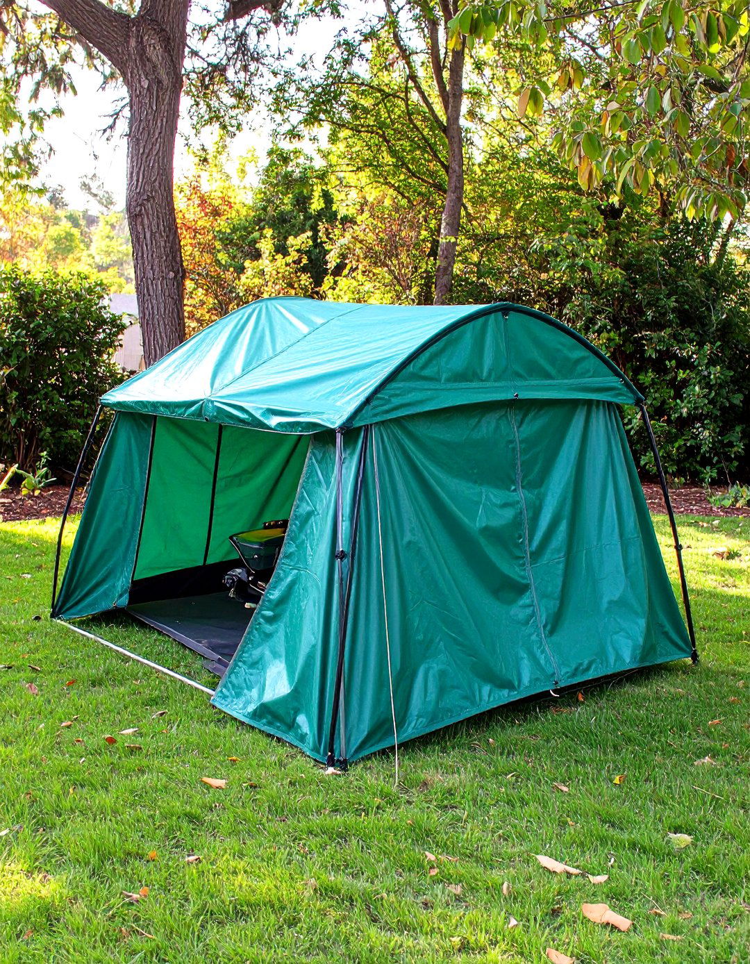 Simple Tarp Enclosure - 30 lawn mower storage ideas