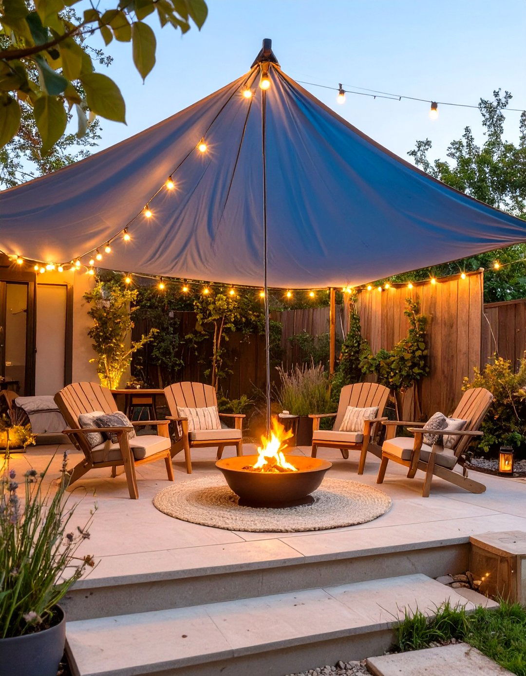 Simple Tarp and Rope Roof - 30 cheap patio roof ideas