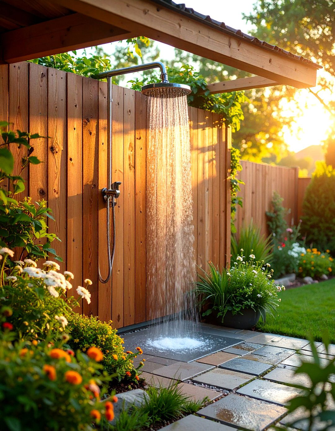 Simple Wall Mounted Outdoor Shower - 30 outdoor showers ideas