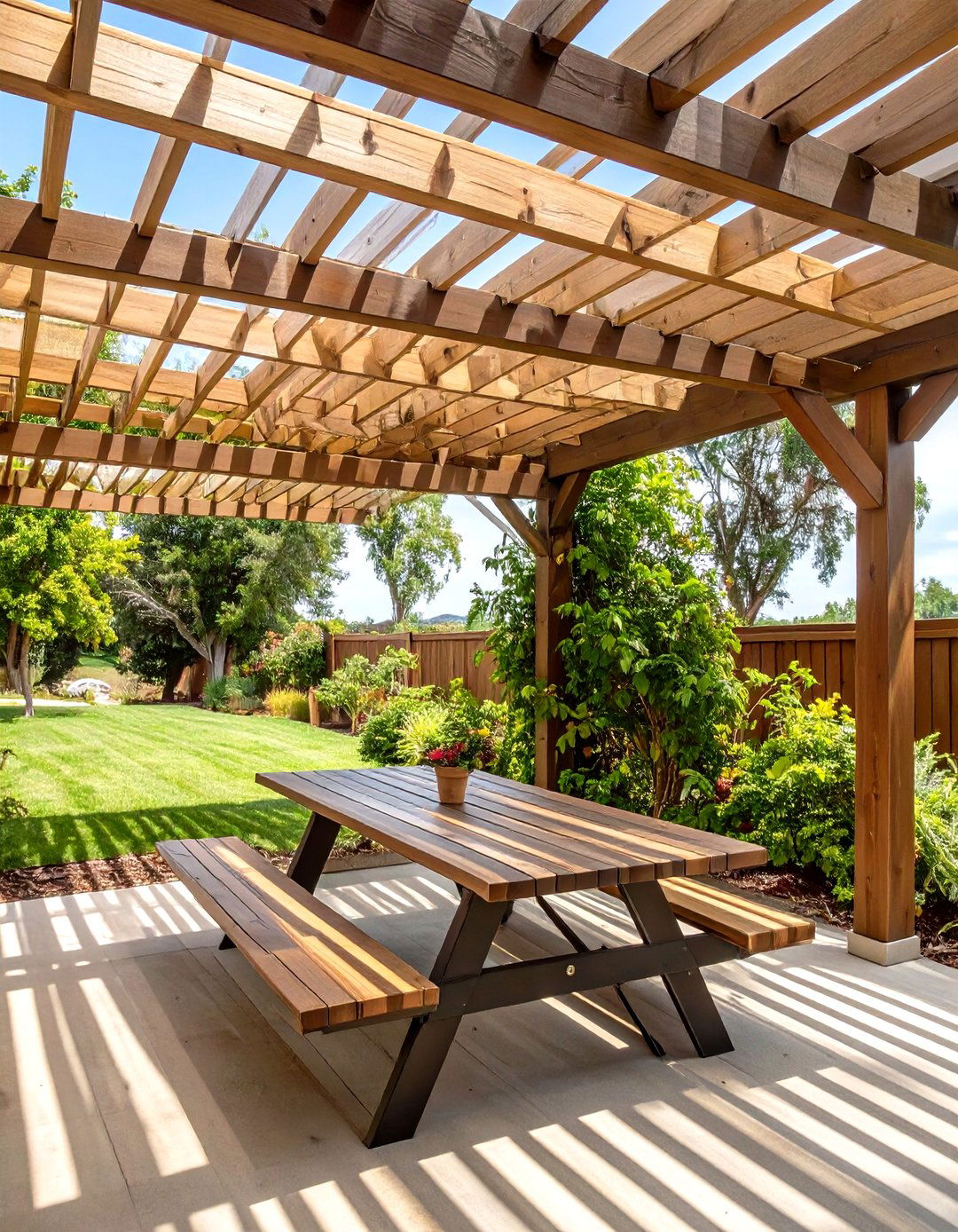 Simple Wood Slat Snow Fence Roof - 30 cheap patio roof ideas