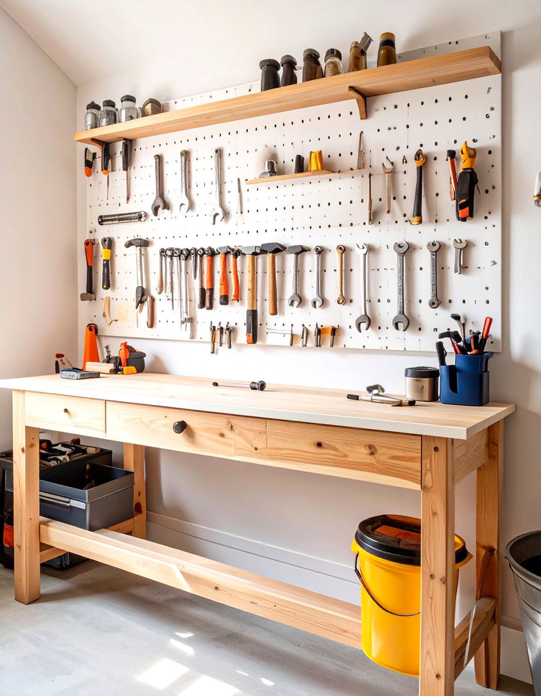 Simple Workshop Corner - 30 simple garage man cave ideas