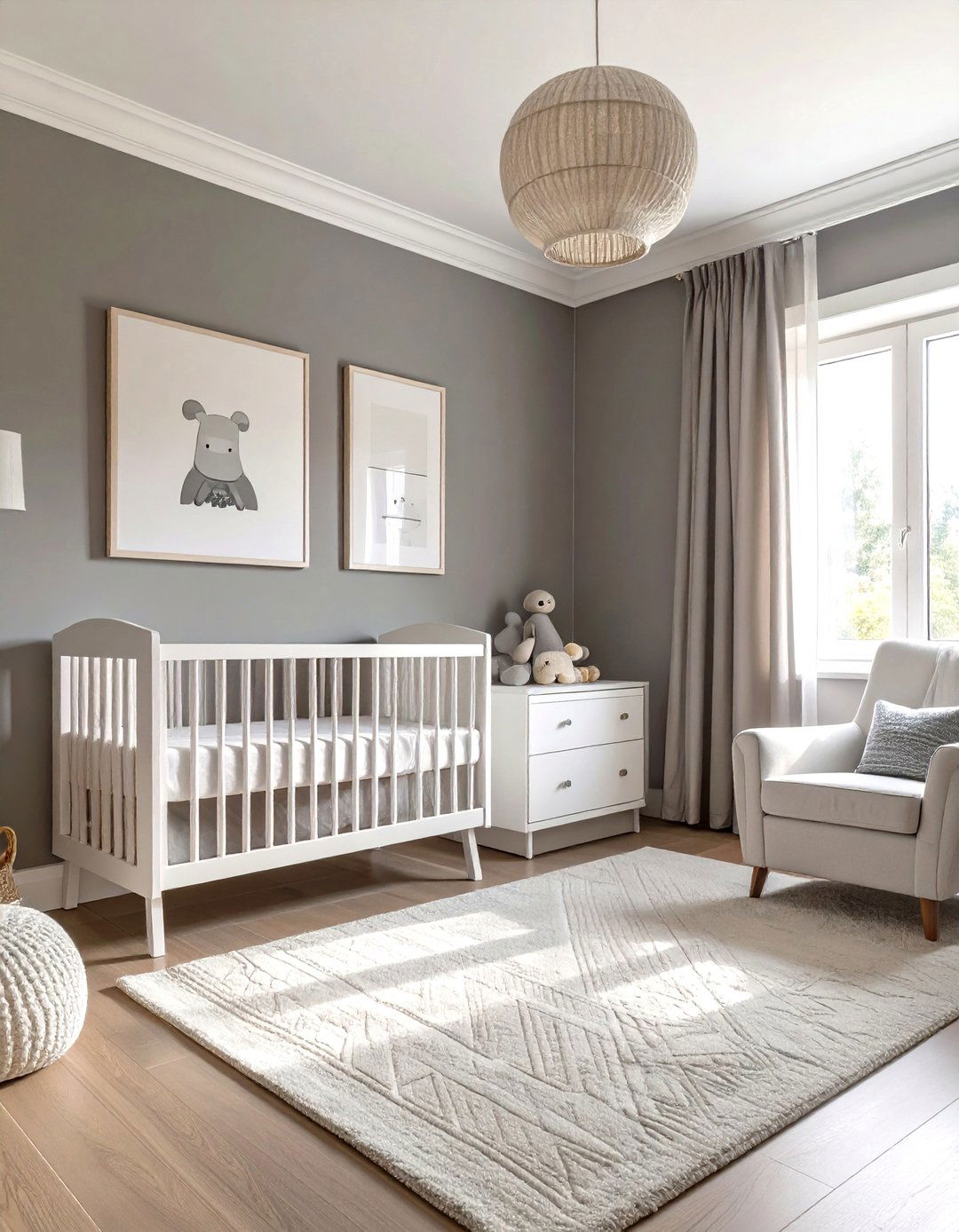 Simple and Clean Gray Nursery - 30 modern baby boy room ideas