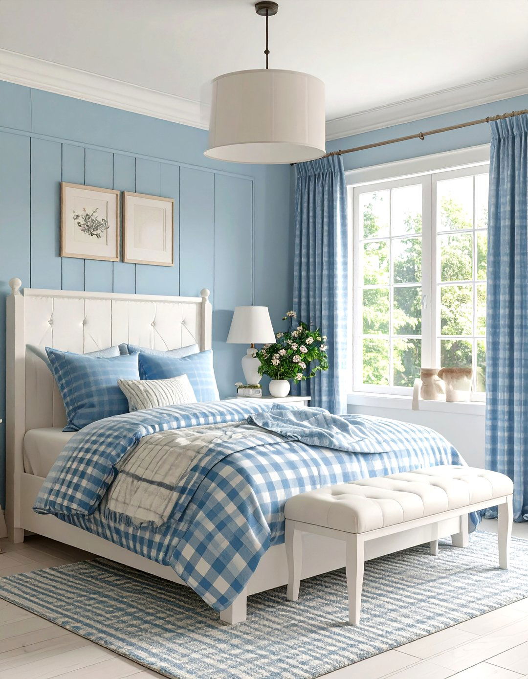 Simple and Sweet Gingham Bedroom - 30 little girl bedroom ideas
