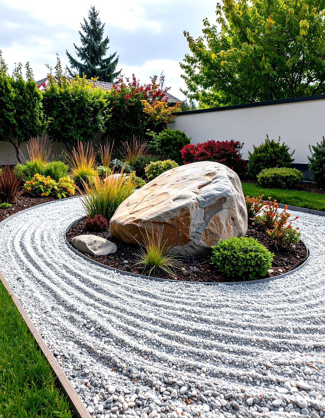 Single Boulder Rock Garden - 30 rock garden designs