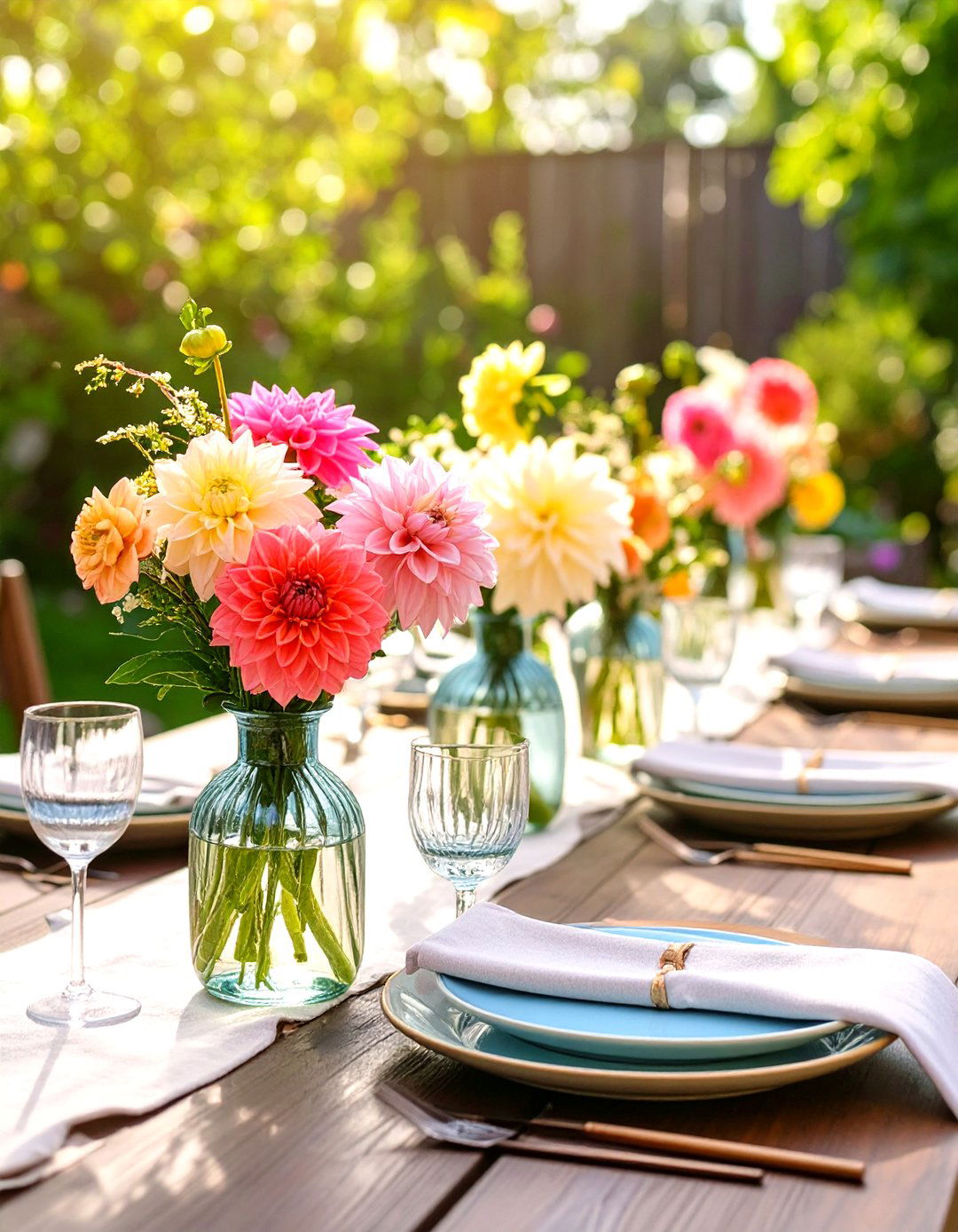 Single Bud Vase Simplicity - 30 outdoor table decor ideas