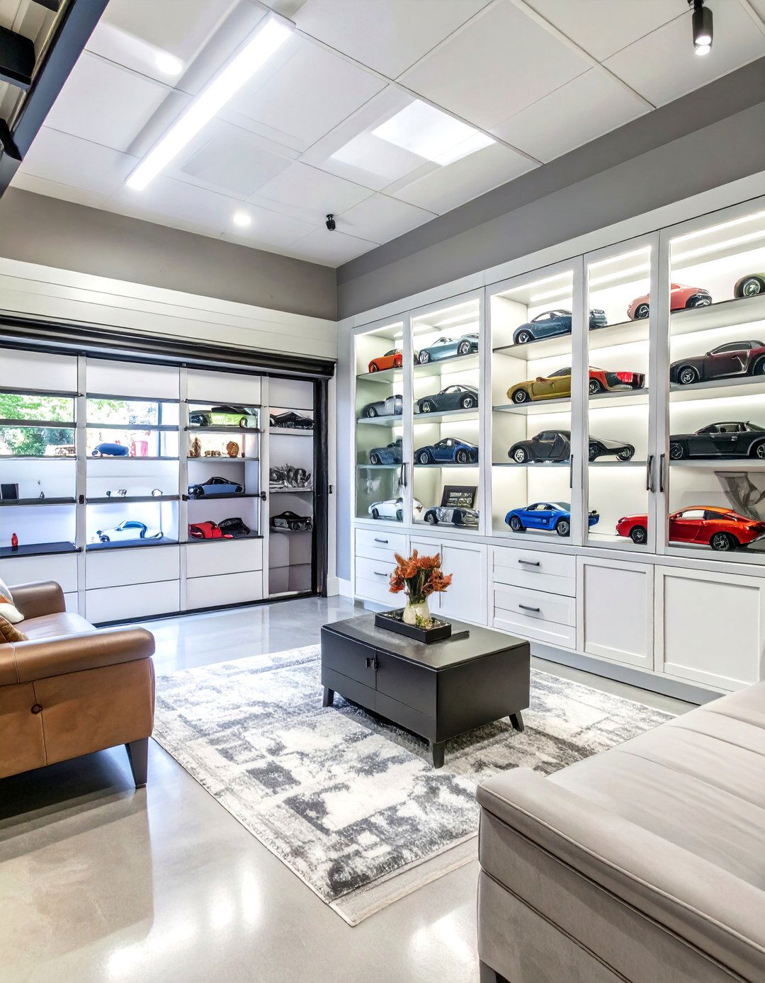 Single Car Garage Collectors Display Room Conversion - 30 single car garage conversion ideas