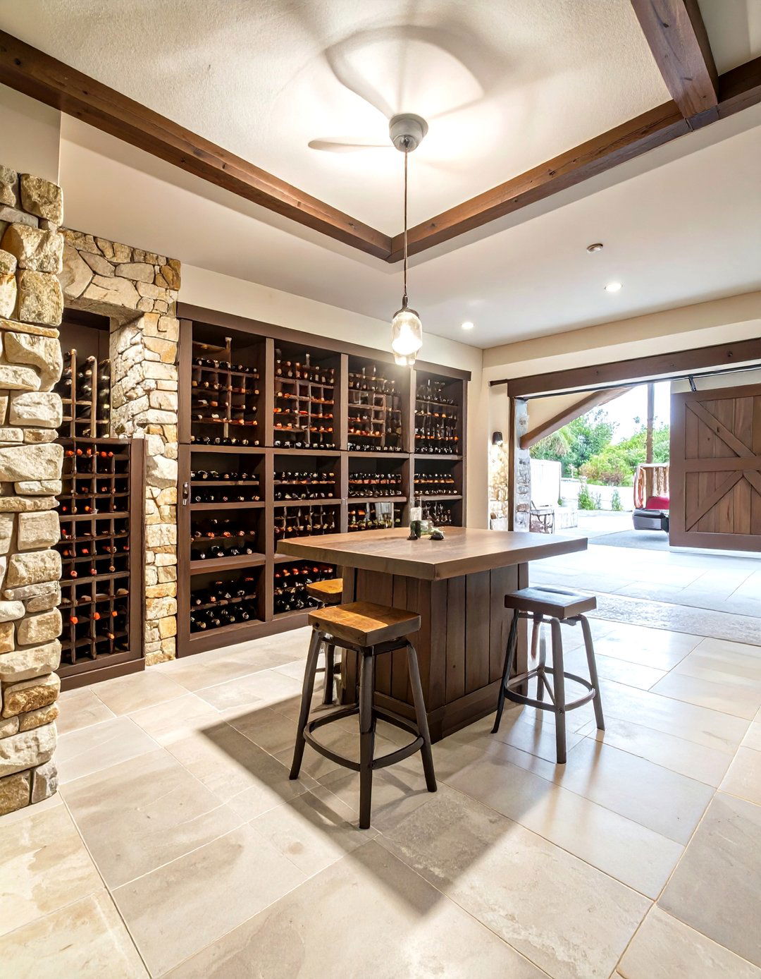 Single Car Garage Wine Cellar and Tasting Room Conversion - 30 single car garage conversion ideas