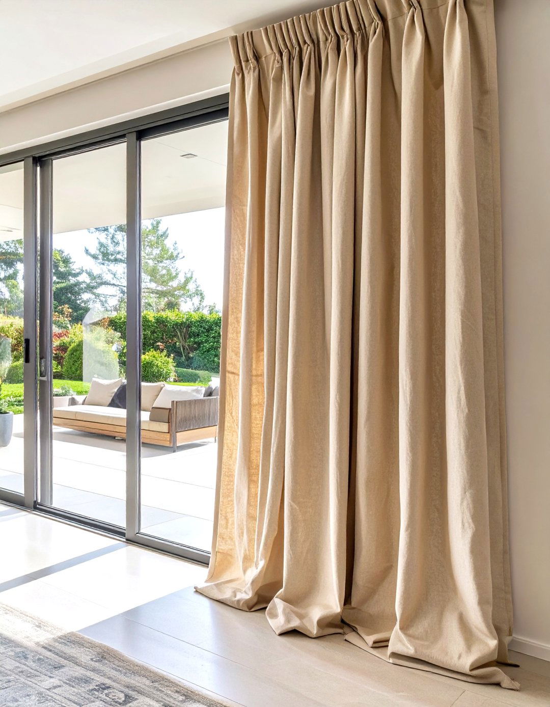 Single Extra Wide Curtain Panel for Sliding Glass Doors - 30 sliding glass patio door curtain ideas