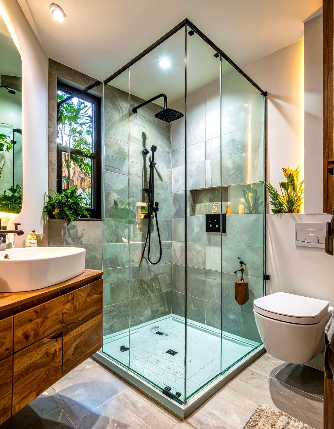 Single Glass Panel Small Shower - 30 small shower ideas