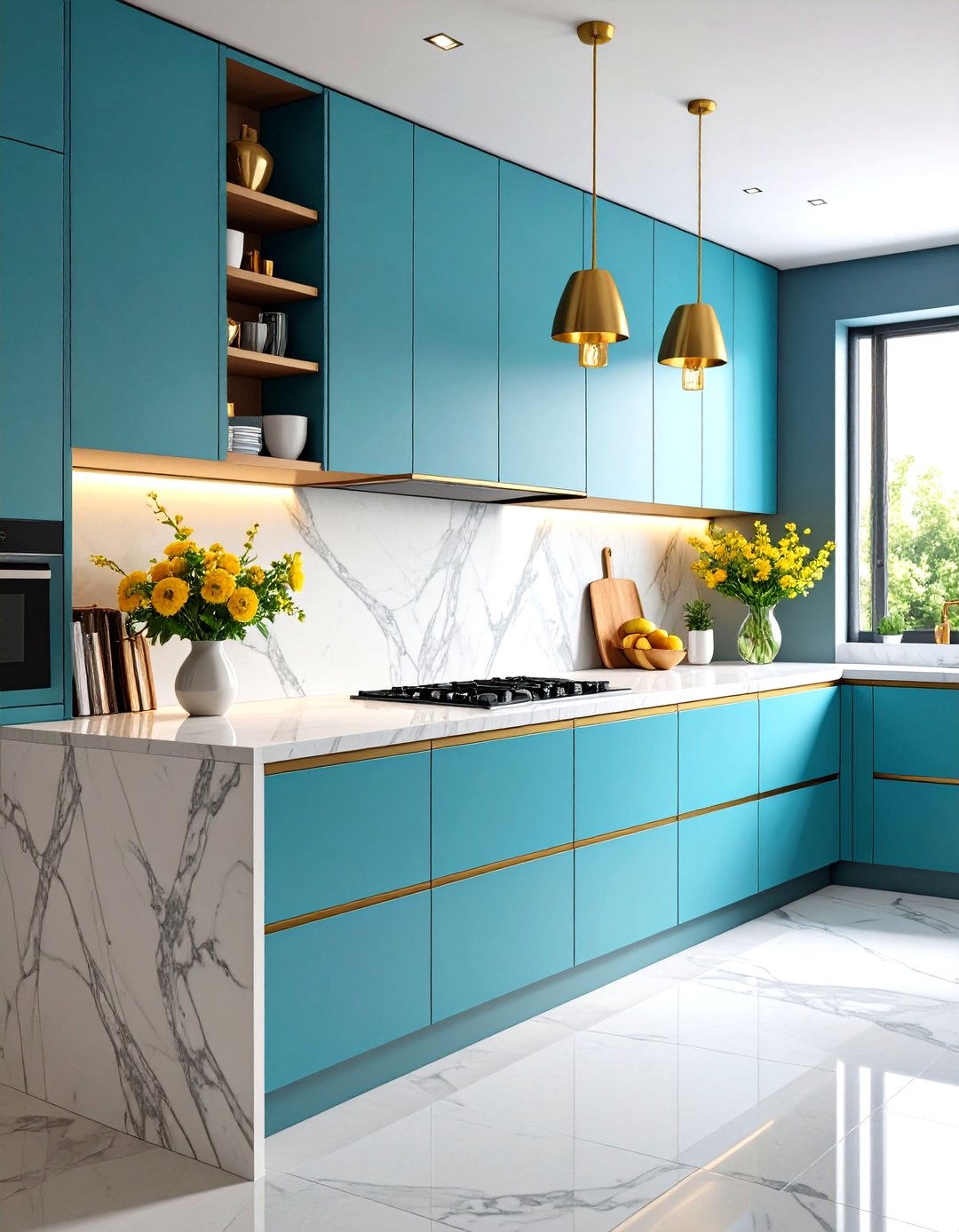 Single Ledge Kitchen Shelf - 30 kitchen shelving ideas