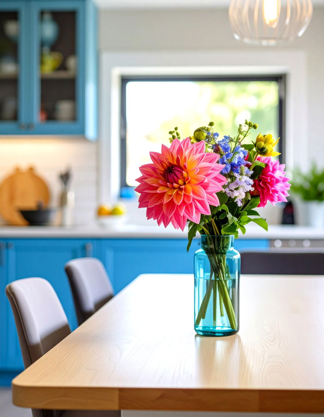 Single Statement Flower - 30 kitchen table decorations ideas