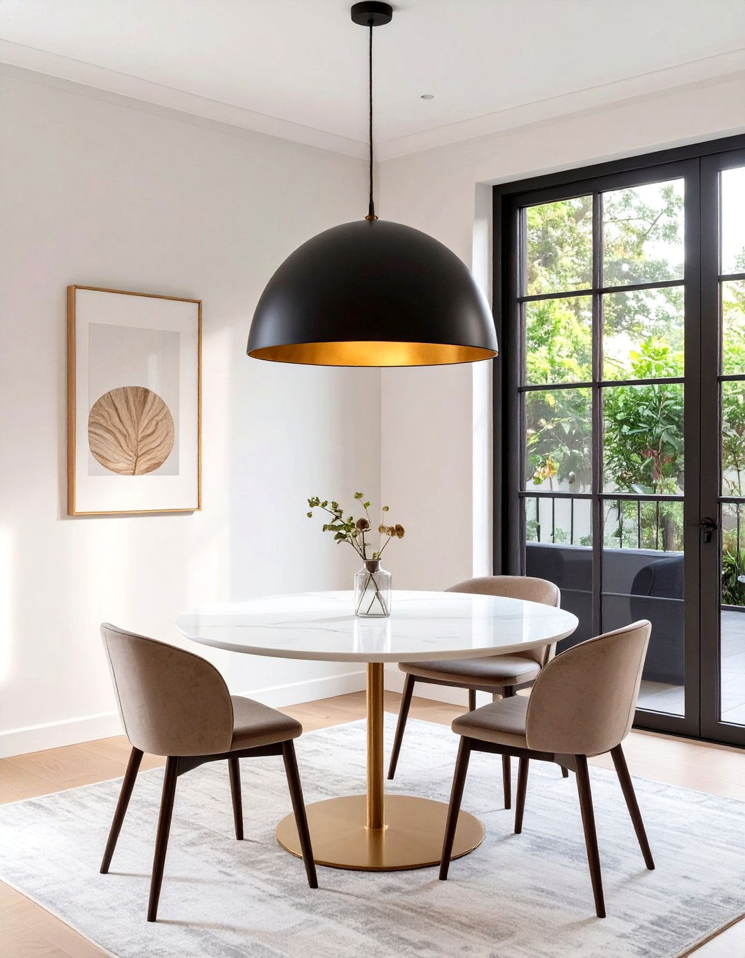 Single Statement Pendant Light - 30 small dining room lighting ideas
