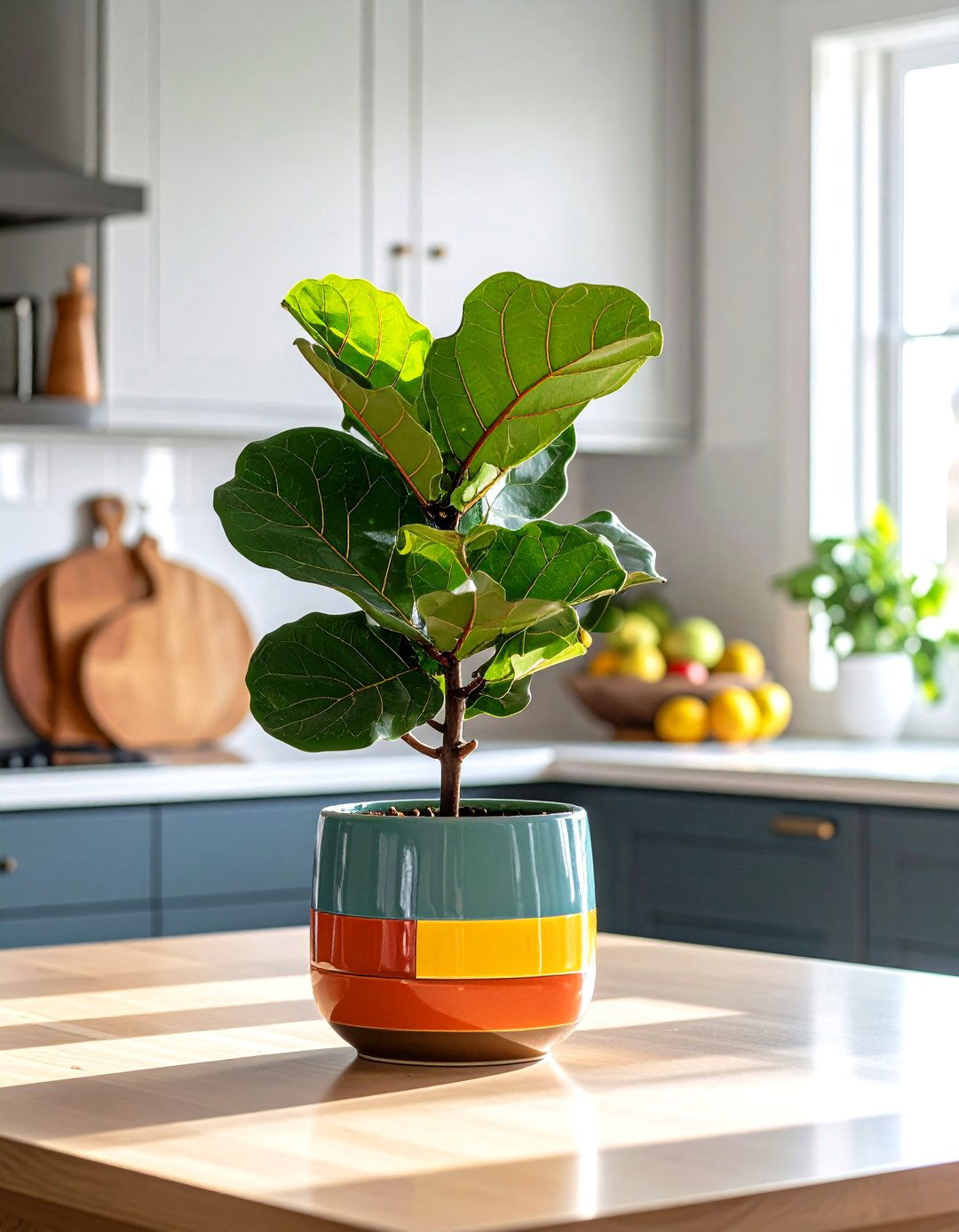 Single Statement Plant - 30 kitchen table centerpiece ideas