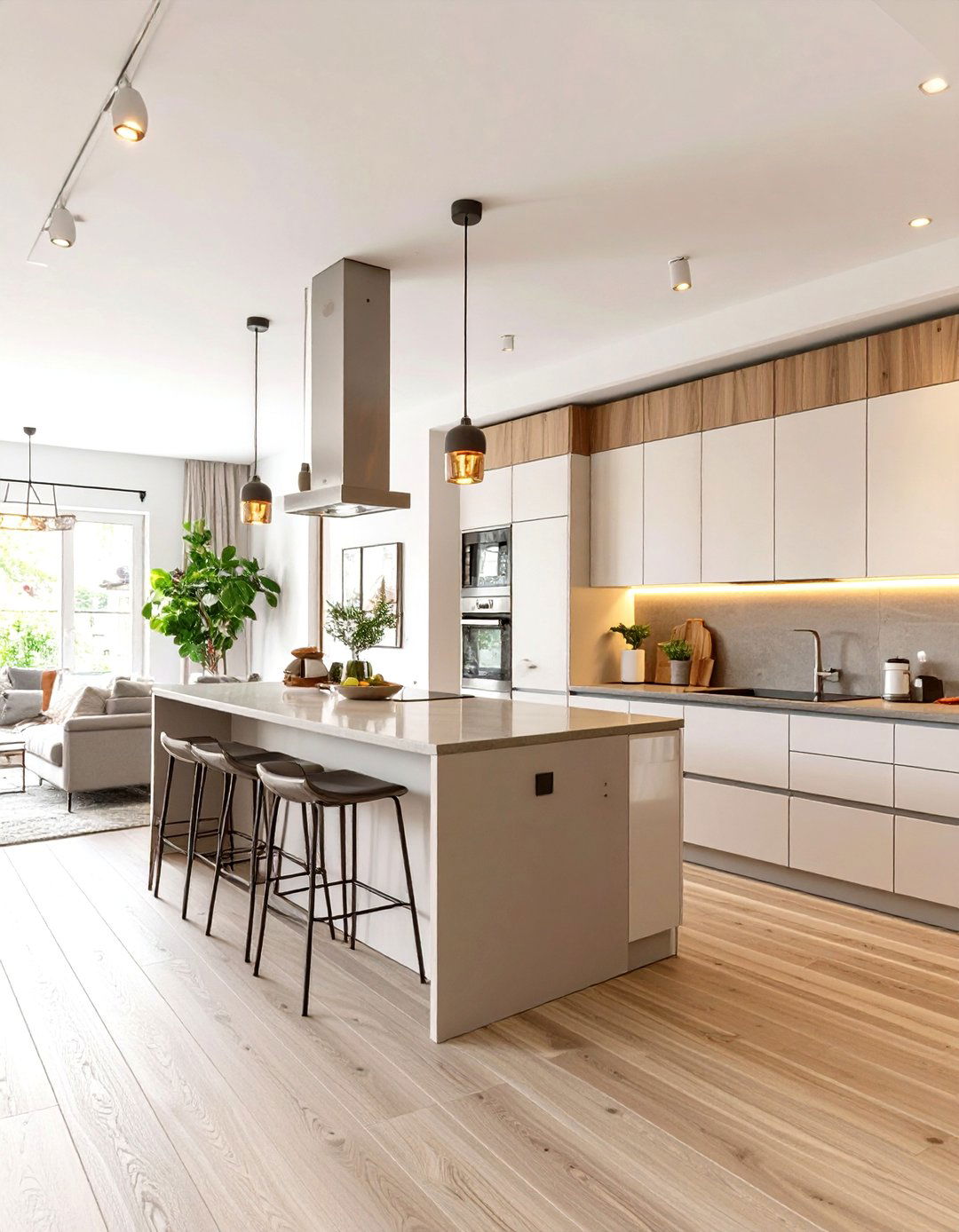 Single Wall Kitchen Layout - 30 open kitchen living room ideas