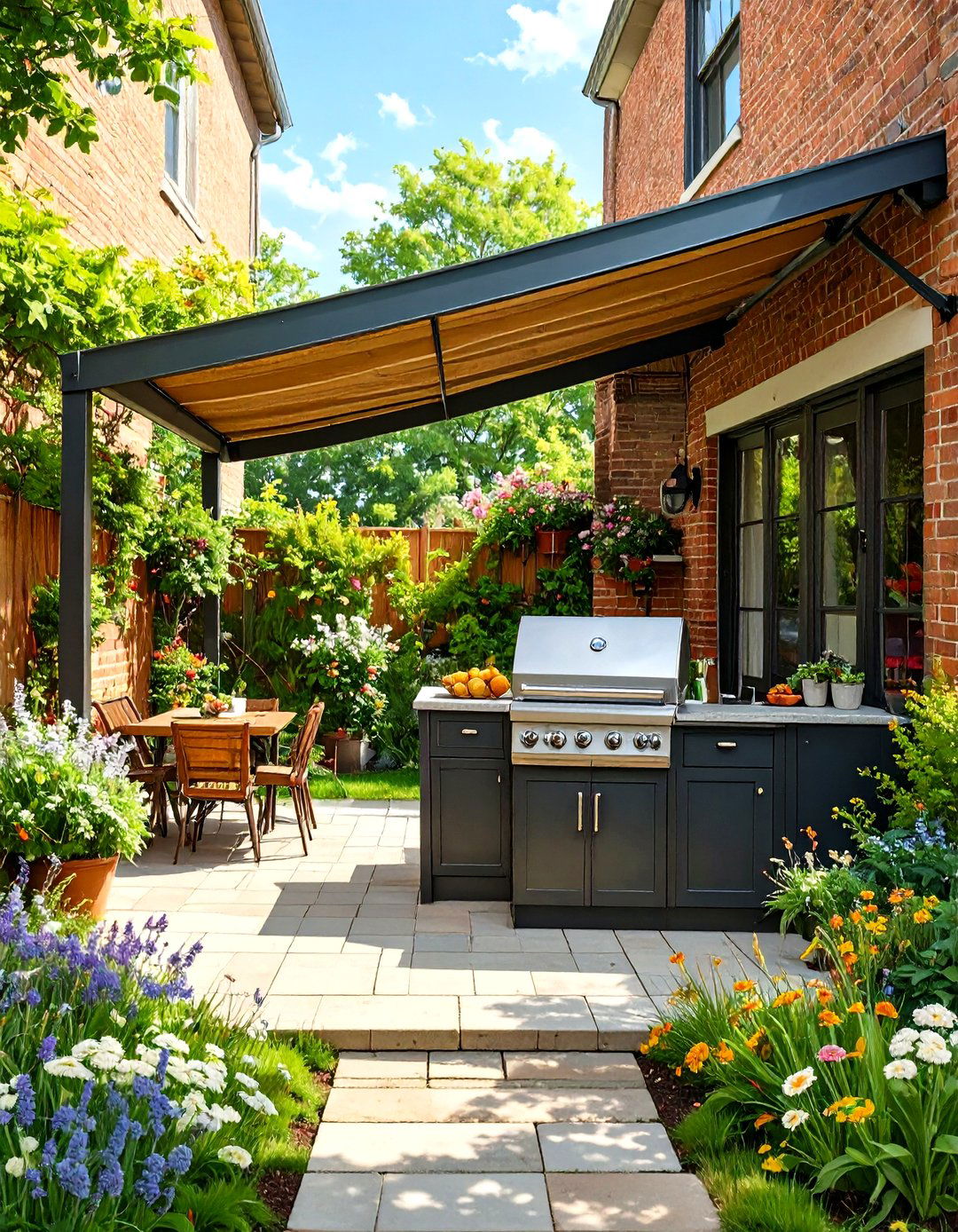 Single Wall Small Covered Outdoor Kitchen - 30 small covered outdoor kitchen ideas