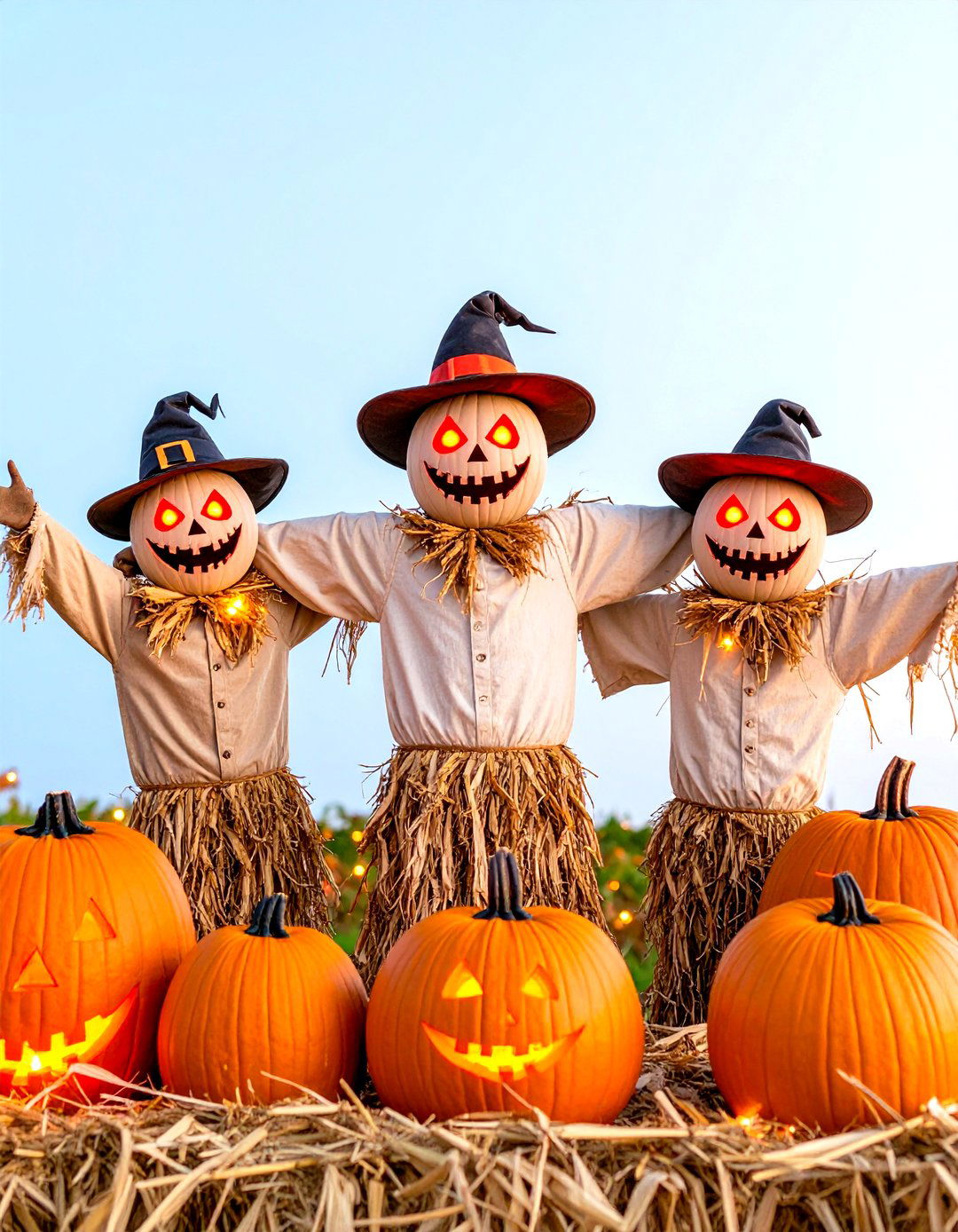 Sinister Scarecrow Patch - 30 halloween decorations outdoor ideas