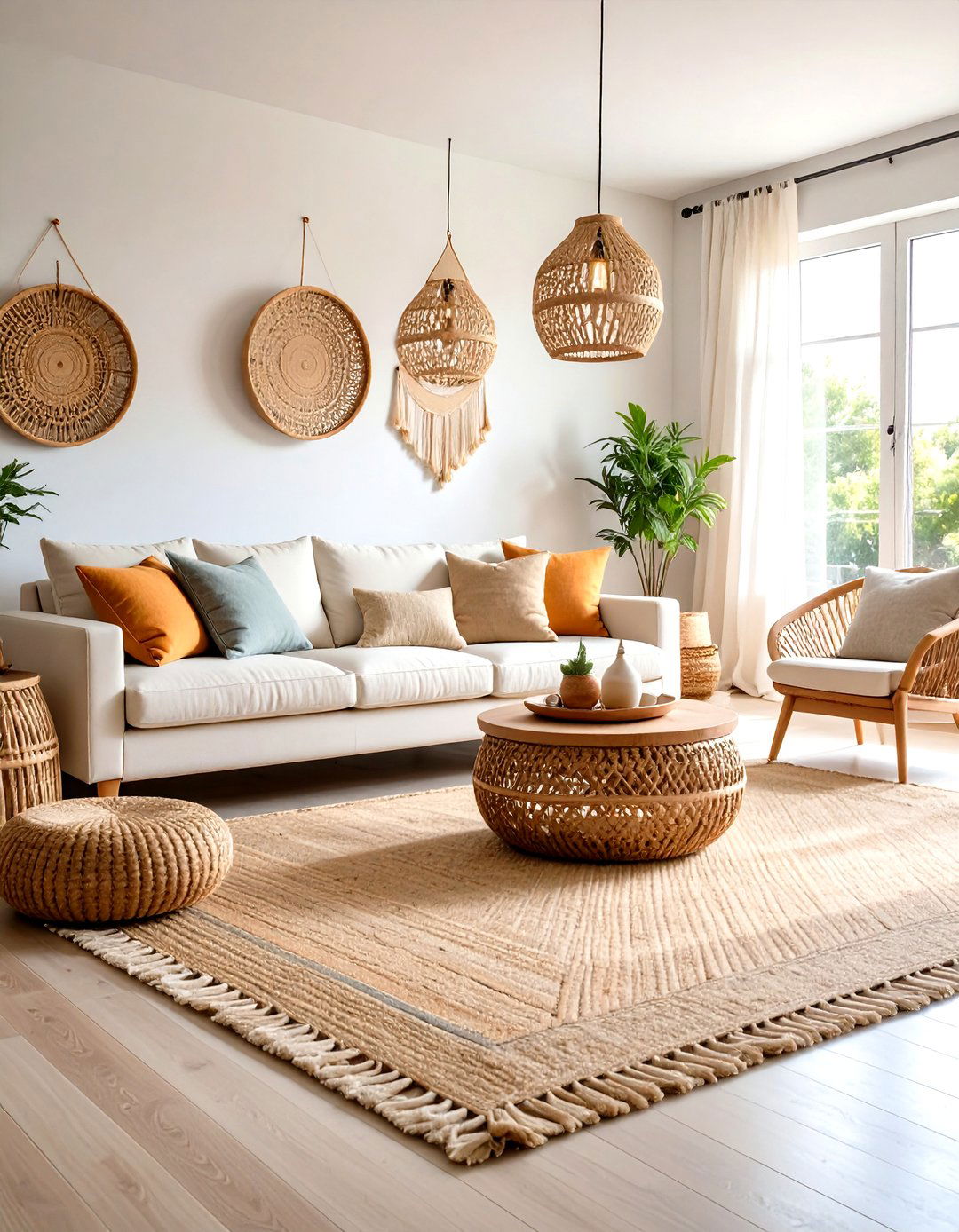 Sisal or Jute Natural Fiber Rugs - 30 living room floor ideas