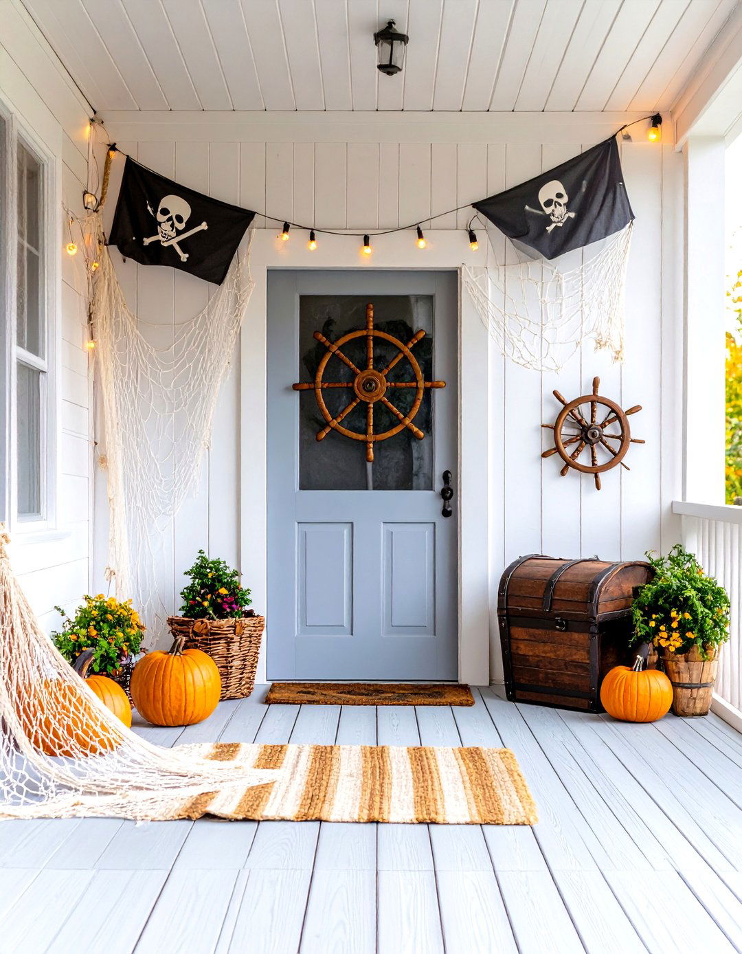 Skeleton Takeover Porch - 30 halloween porch ideas
