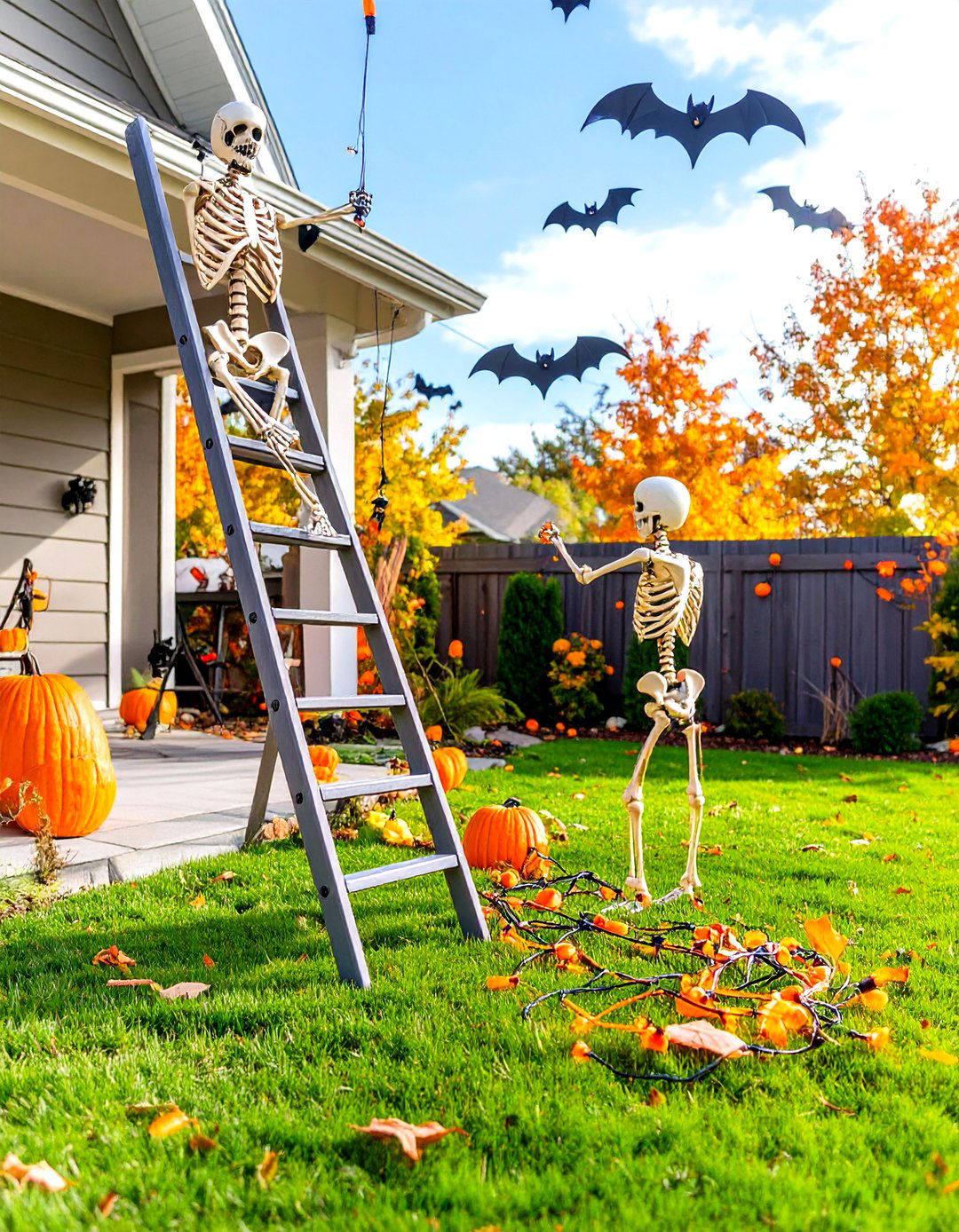 30 Outdoor Skeleton Decoration Ideas for a Spooky Yard - We Love Home Blog