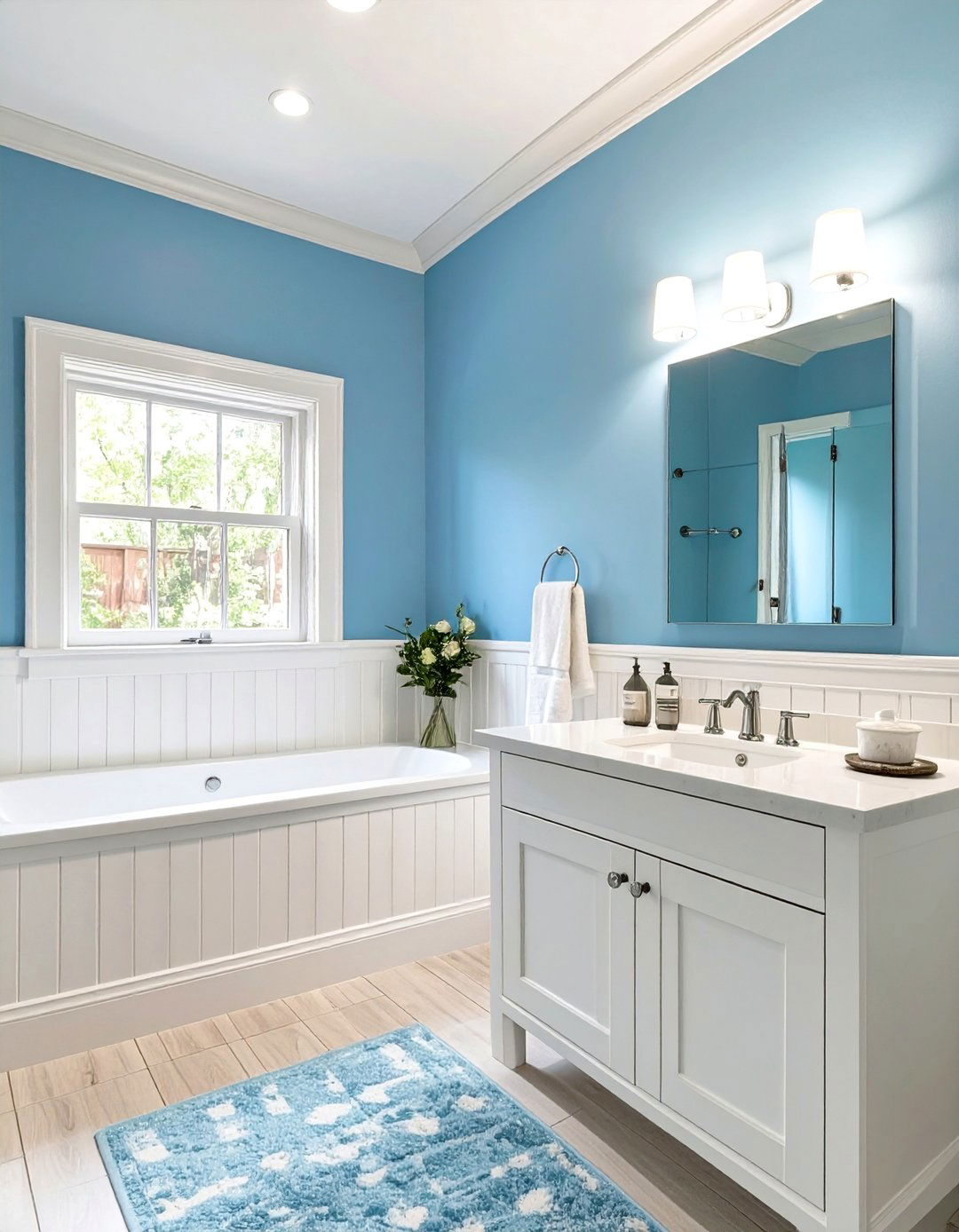 Sky Blue Bathroom - 30 bathroom paint color ideas
