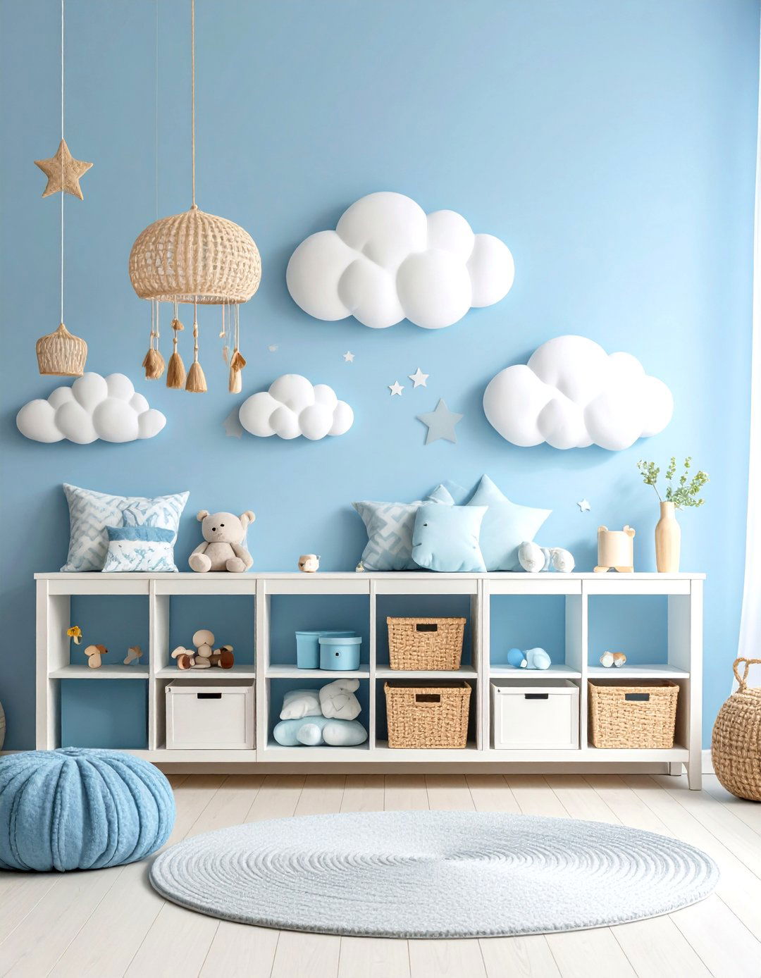 Sky Blue Childs Playroom - 30 interior paint color ideas