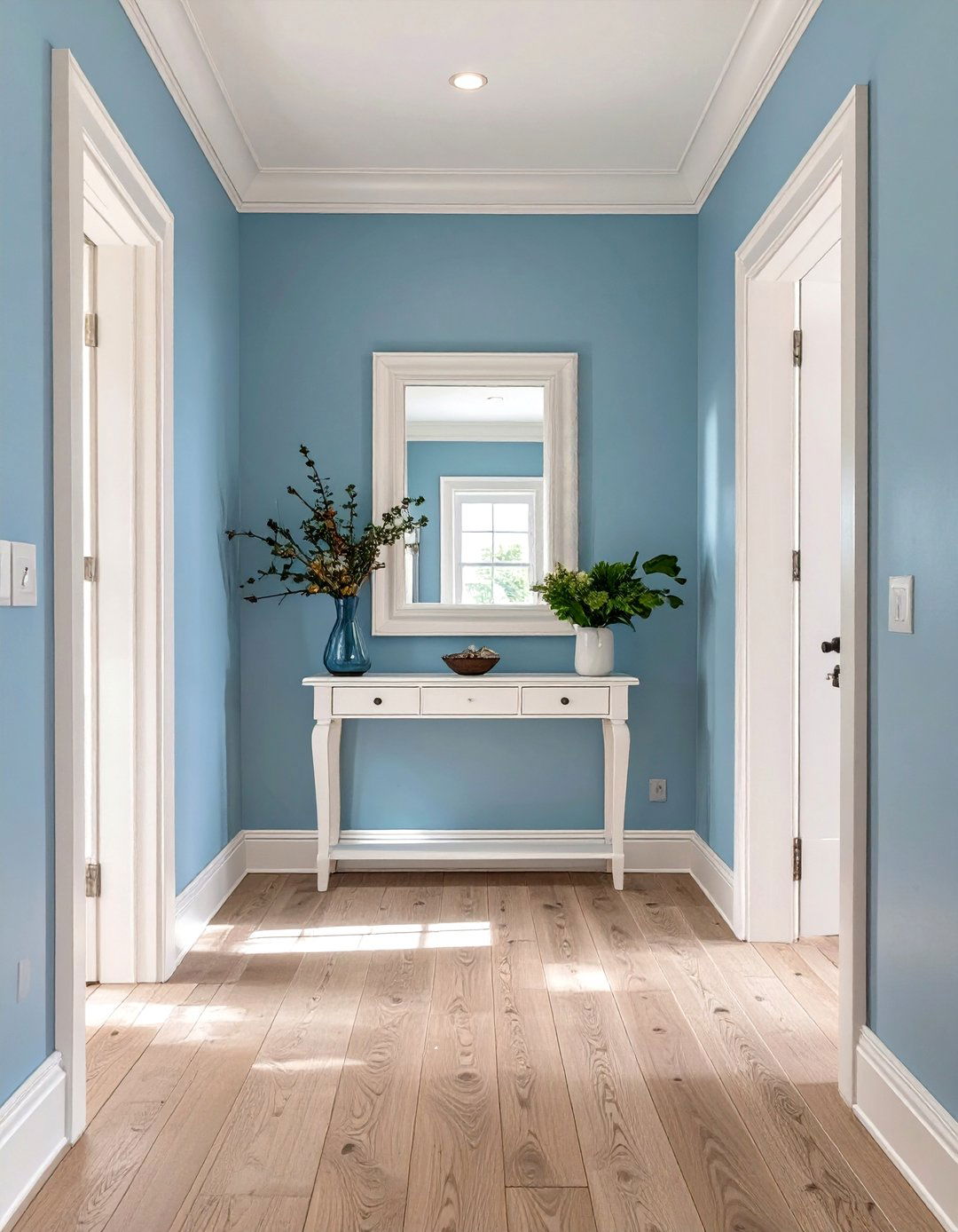 Sky Blue Hallway - 30 hallway paint ideas